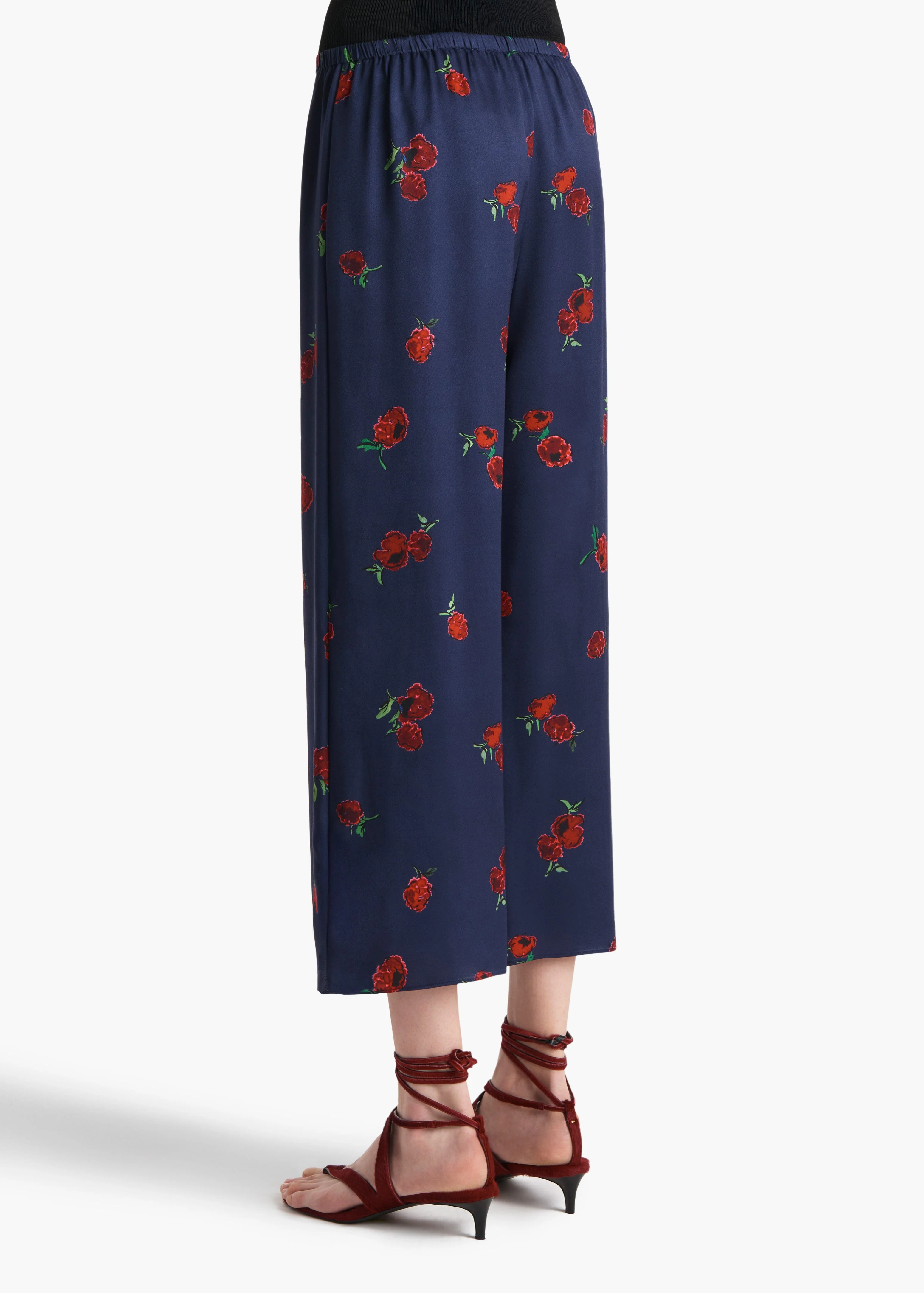 Khaite - Mindy Pant in Amethyst with Raspberry Print - Image 4