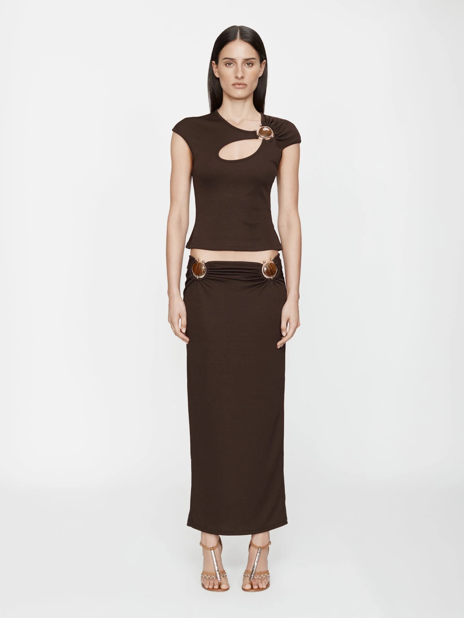 Christopher Esber - Mineral Stone Ruched Skirt - Image 3