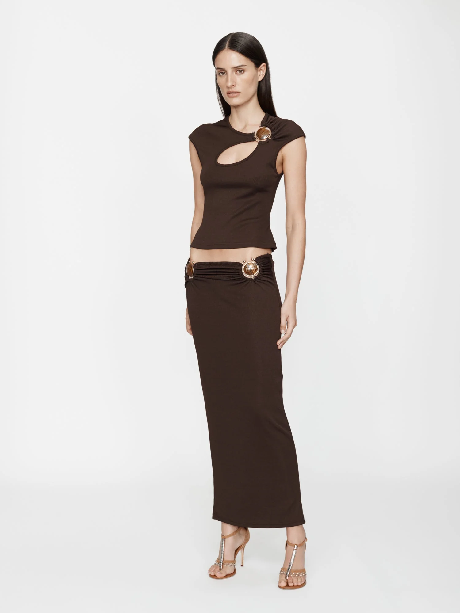 Christopher Esber - Mineral Stone Ruched Skirt - Image 4