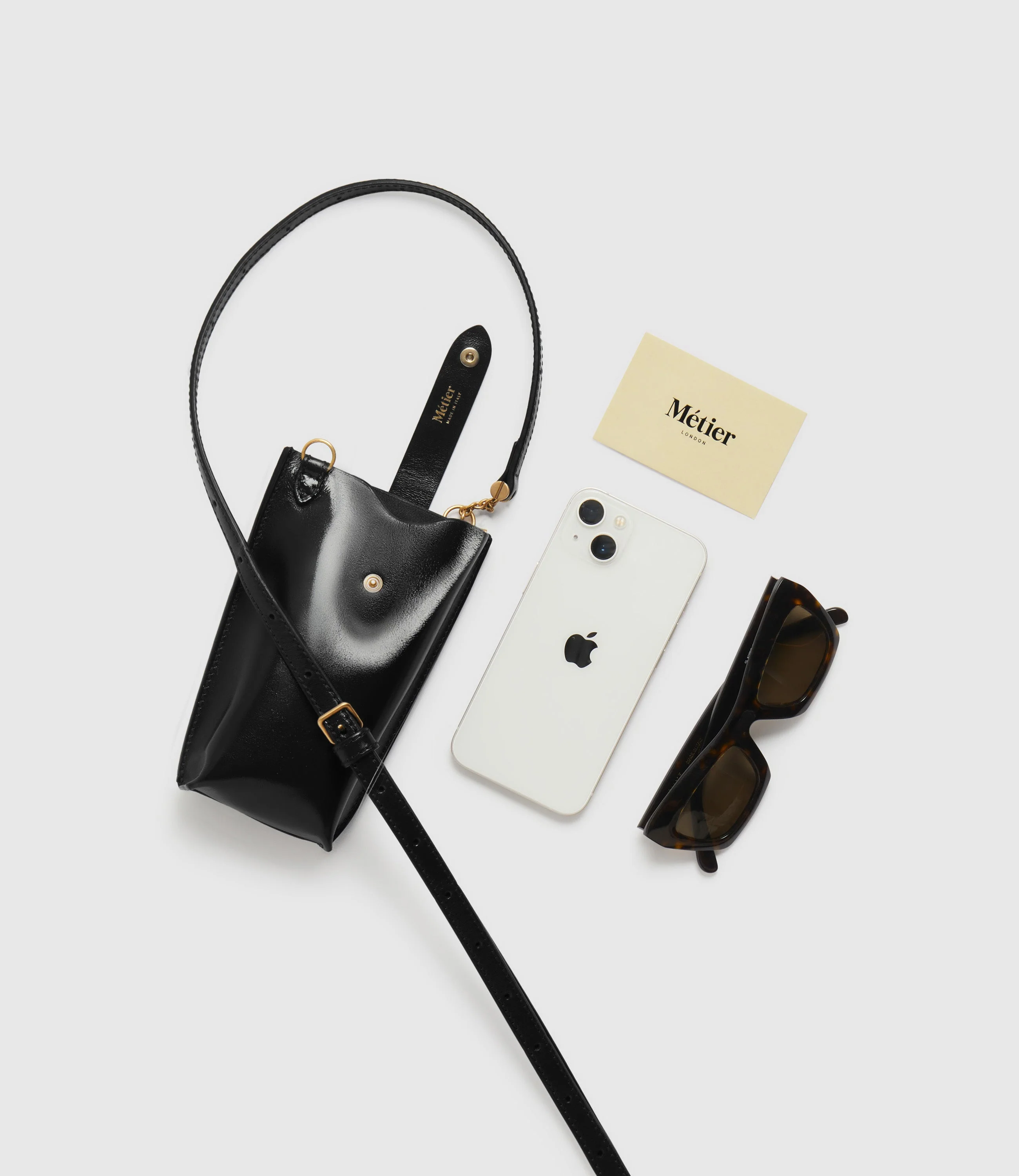 Metier - Minimalist Double Glossy Calfskin Black - Image 2