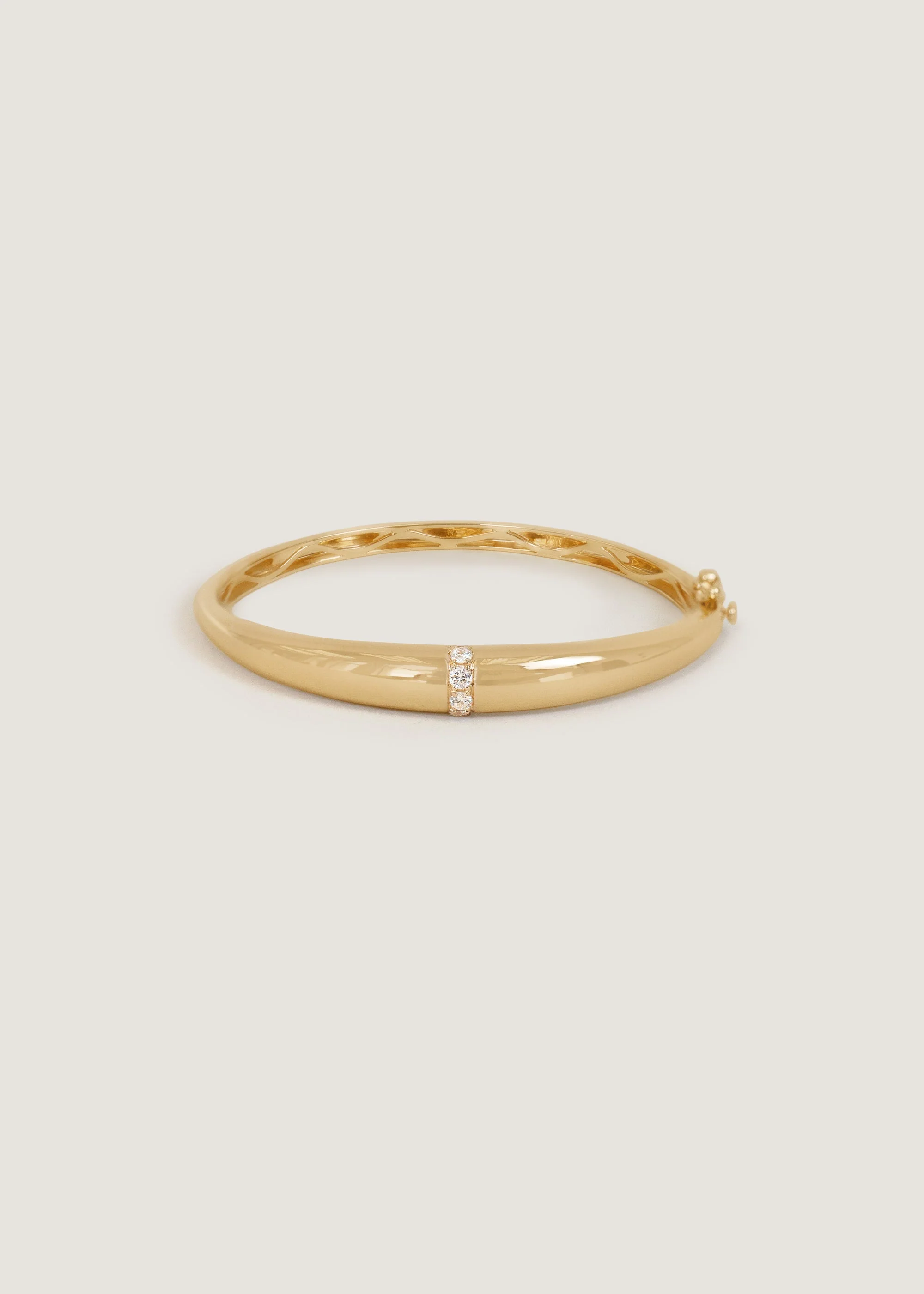 Kinn - Mira Pavé Bangle Bracelet Diamond