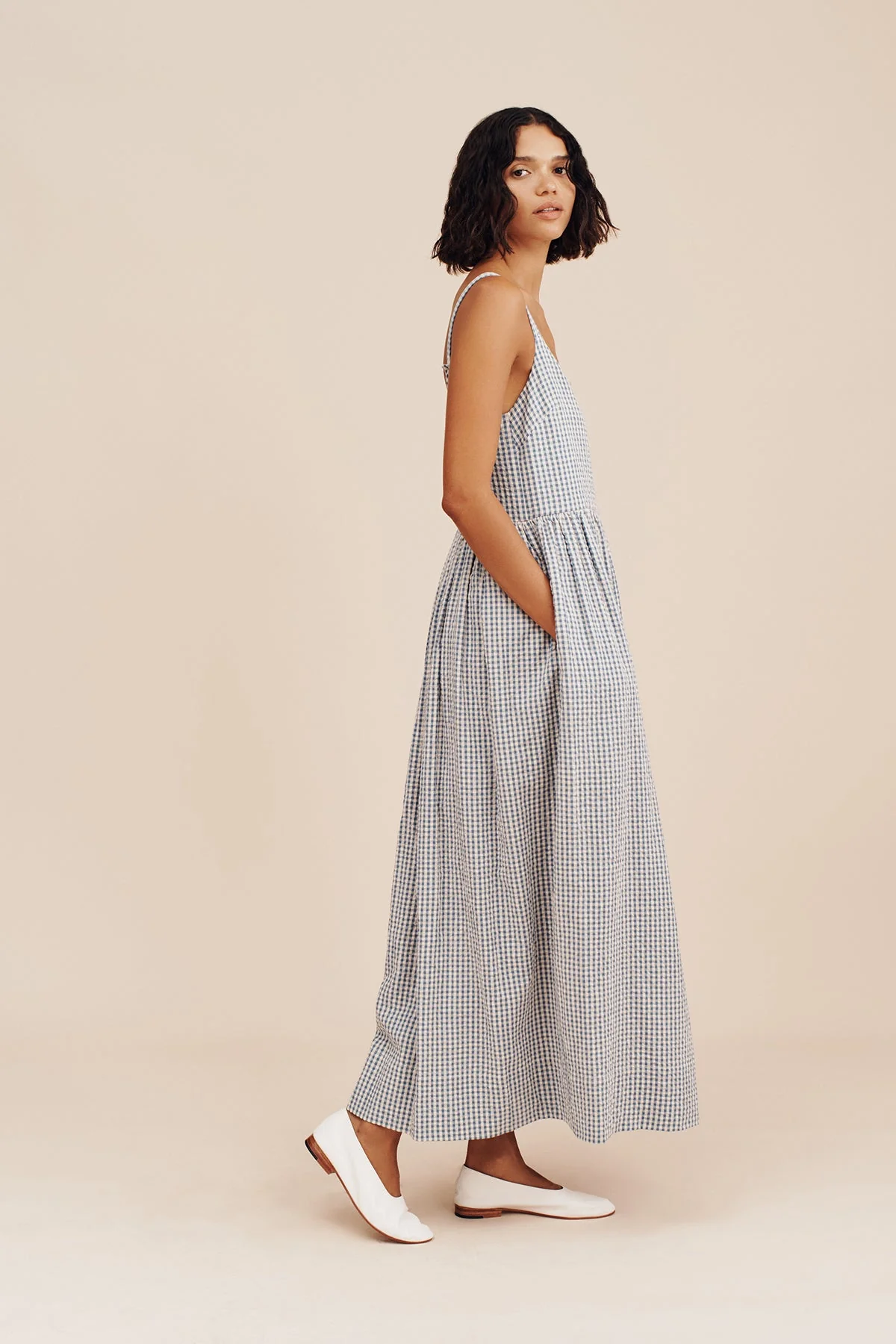 Posse - MIRA DRESS - BLUE GINGHAM - Image 3