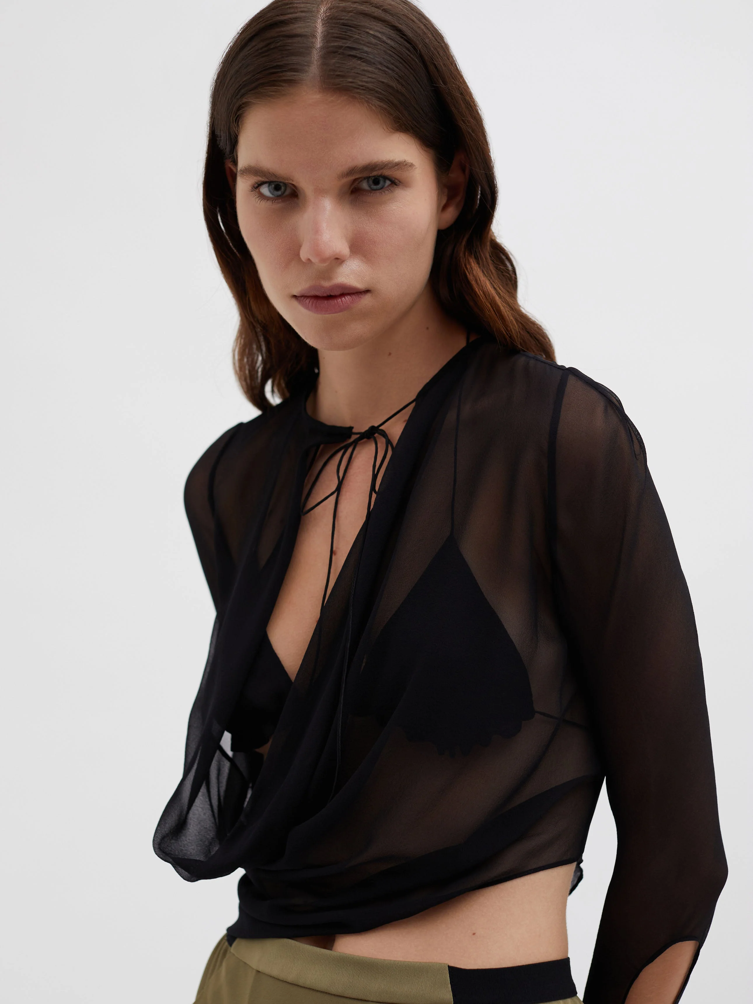 Christopher Esber - Mobius Long Sleeve Tie Top