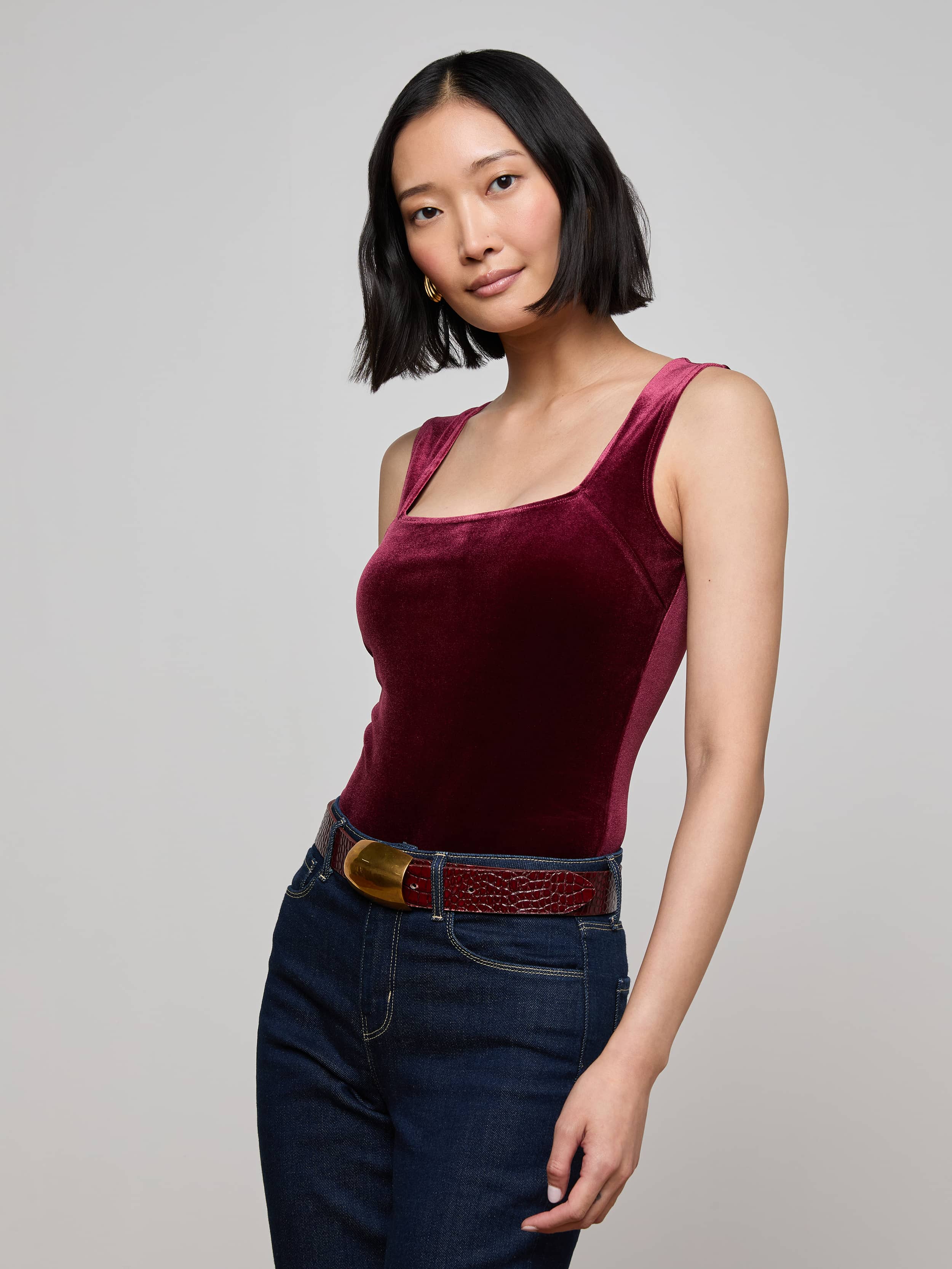 L'AGENCE - Molly Velvet Bodysuit - Image 2