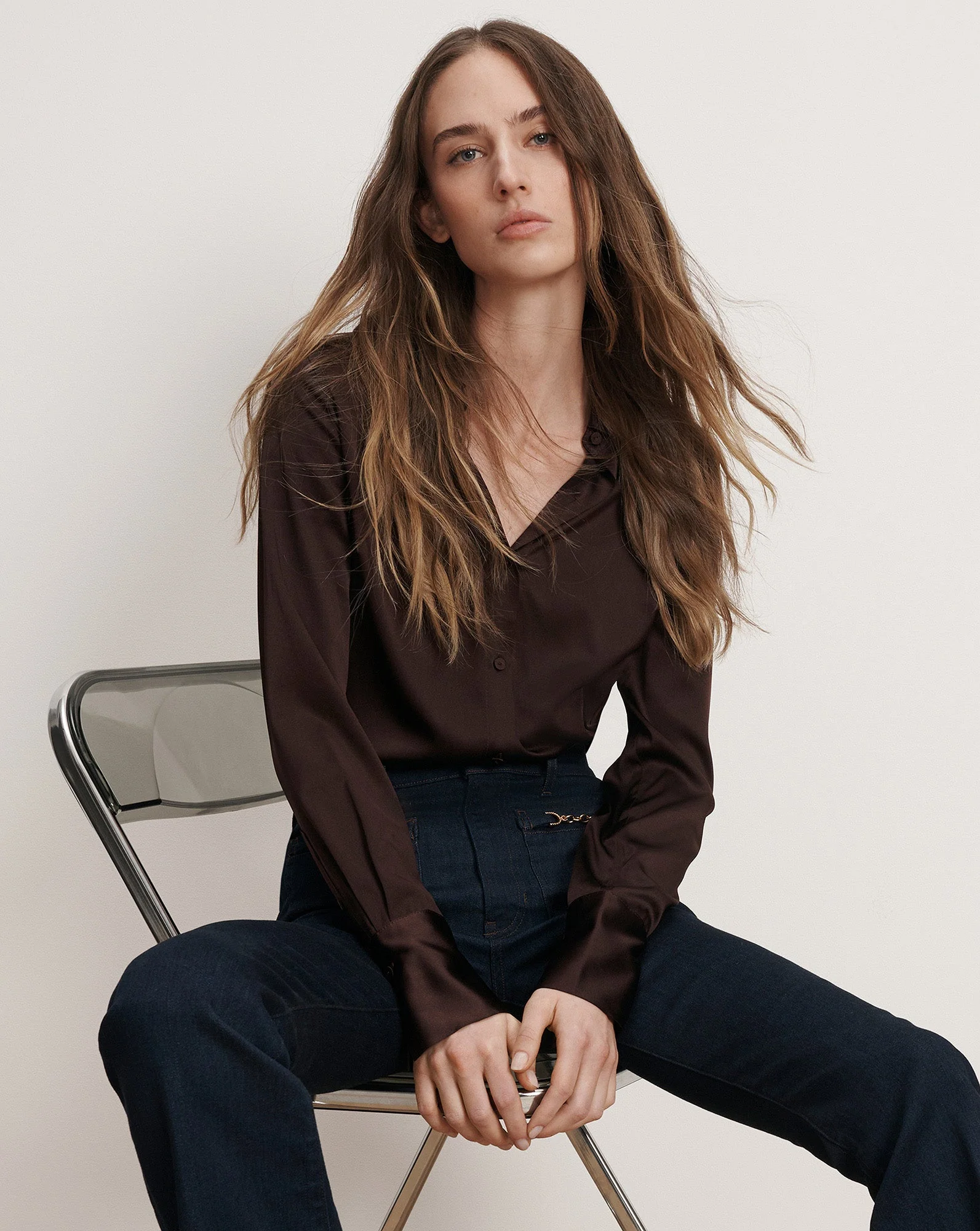 Veronica Beard - Monique Silk Button - Down Shirt