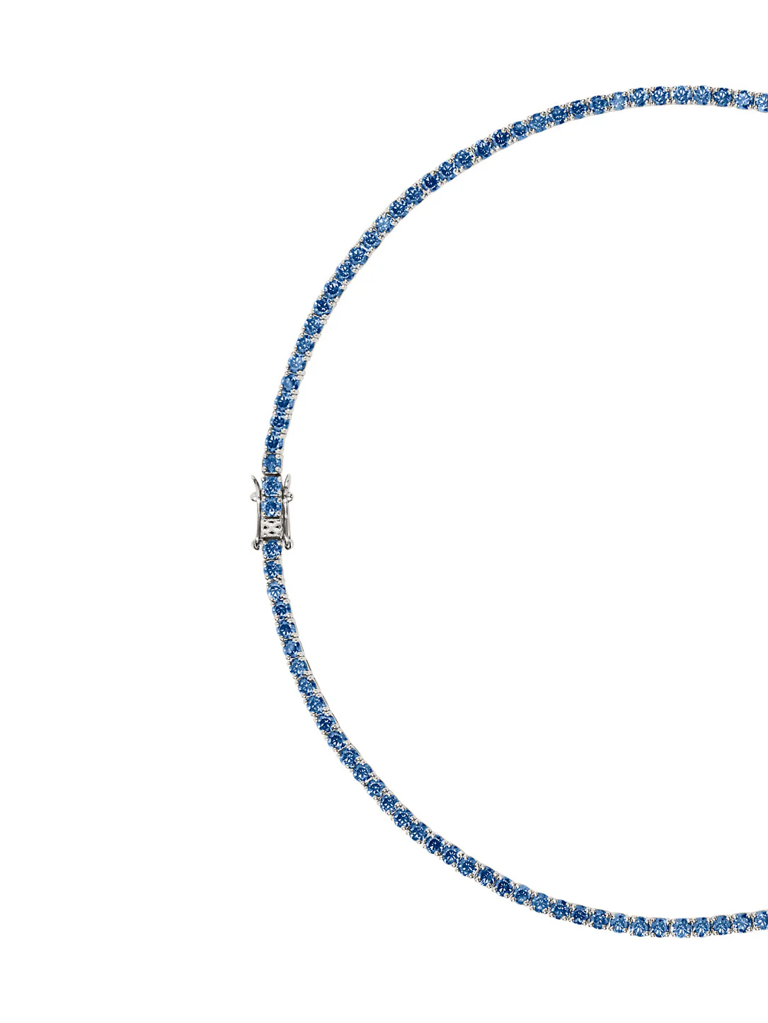 Dorsey - MOSS RIVIÈRE NECKLACE IN 3MM SLATE BLUE MOISSANITE - Image 2
