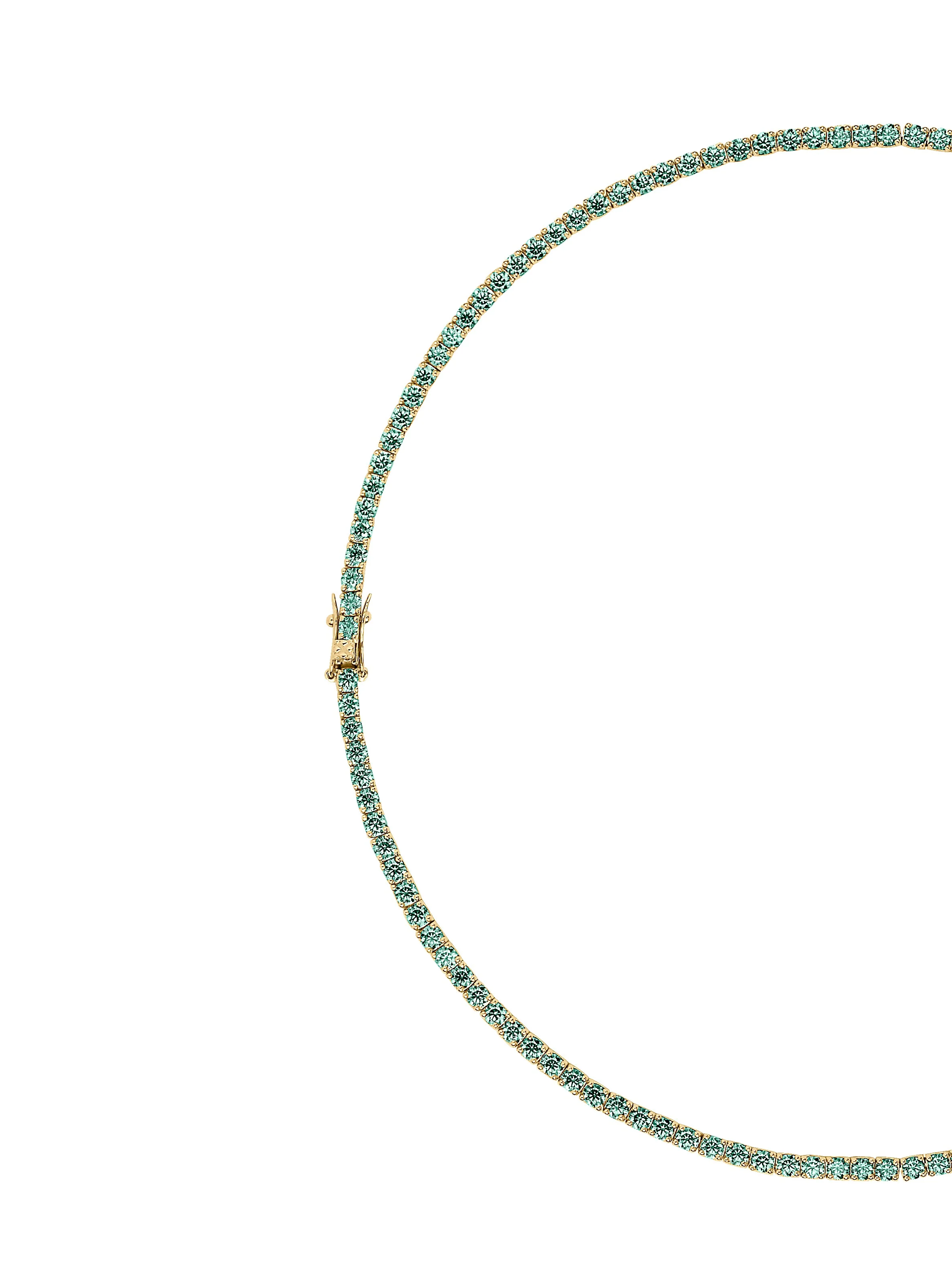 Dorsey - MOSS RIVIÈRE NECKLACE IN 3MM VIRIDIAN GREEN MOISSANITE - Image 2