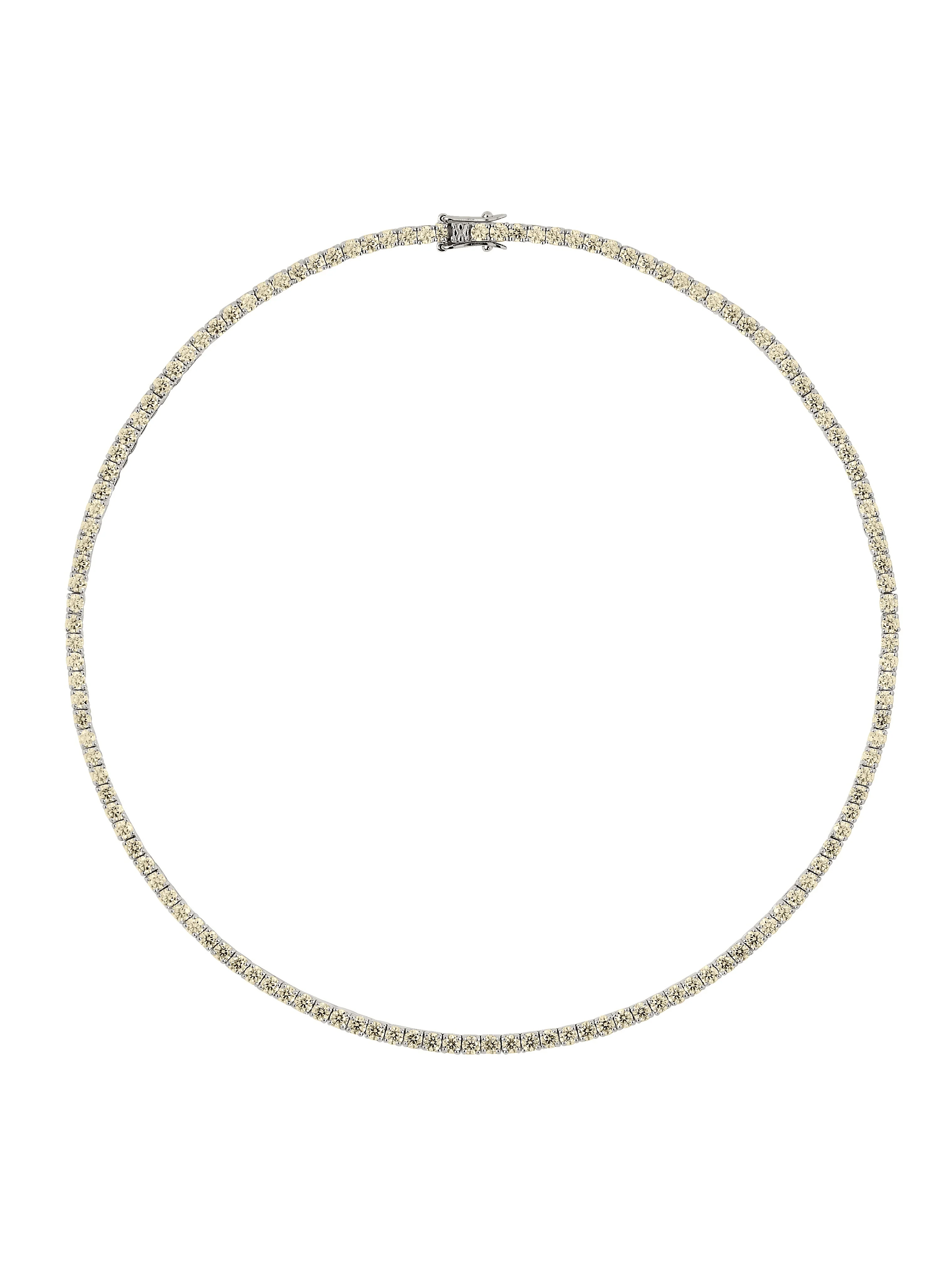 Dorsey - MOSS RIVIÈRE NECKLACE IN 3MM HONEY MOISSANITE
