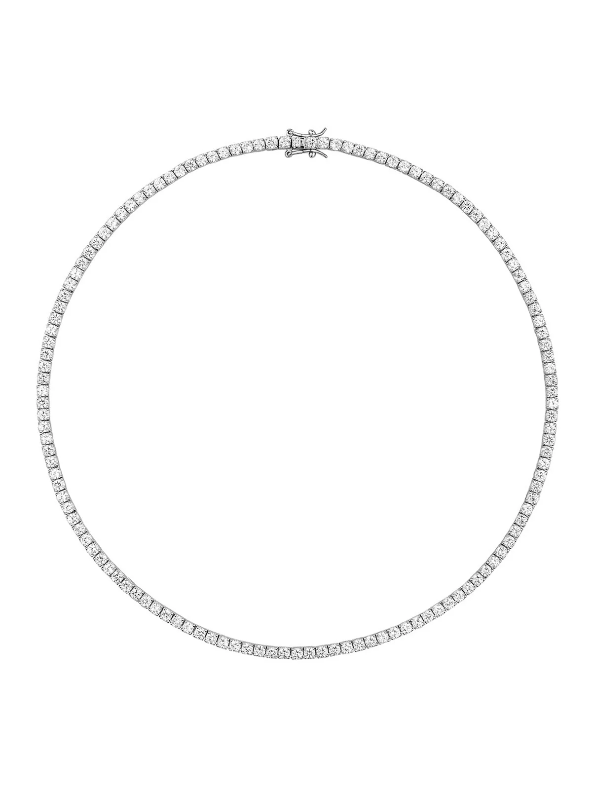 Dorsey - MOSS RIVIÈRE NECKLACE IN 3MM LAB WHITE SAPPHIRE