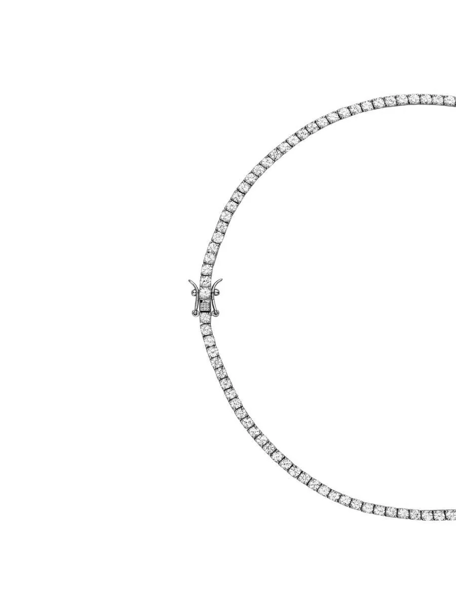 Dorsey - MOSS RIVIÈRE NECKLACE IN 3MM LAB WHITE SAPPHIRE - Image 2
