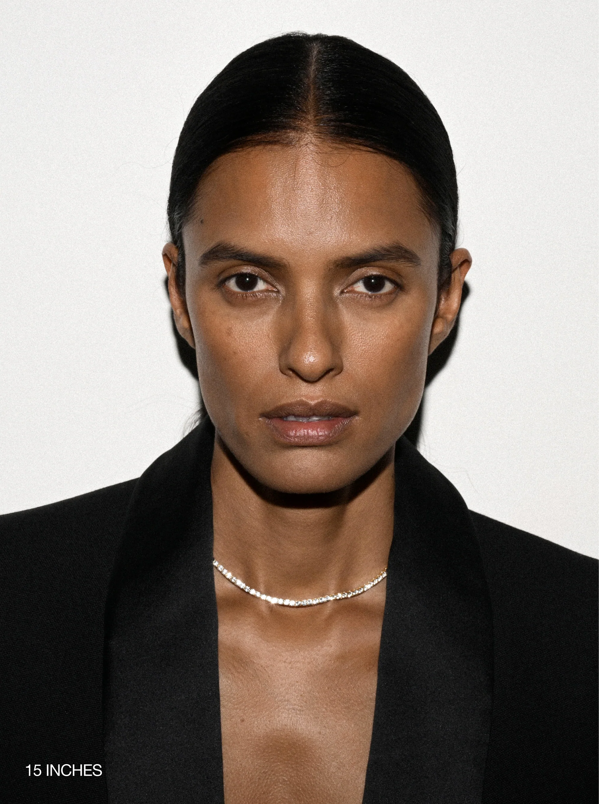Dorsey - MOSS RIVIÈRE NECKLACE IN 3MM LAB WHITE SAPPHIRE - Image 3
