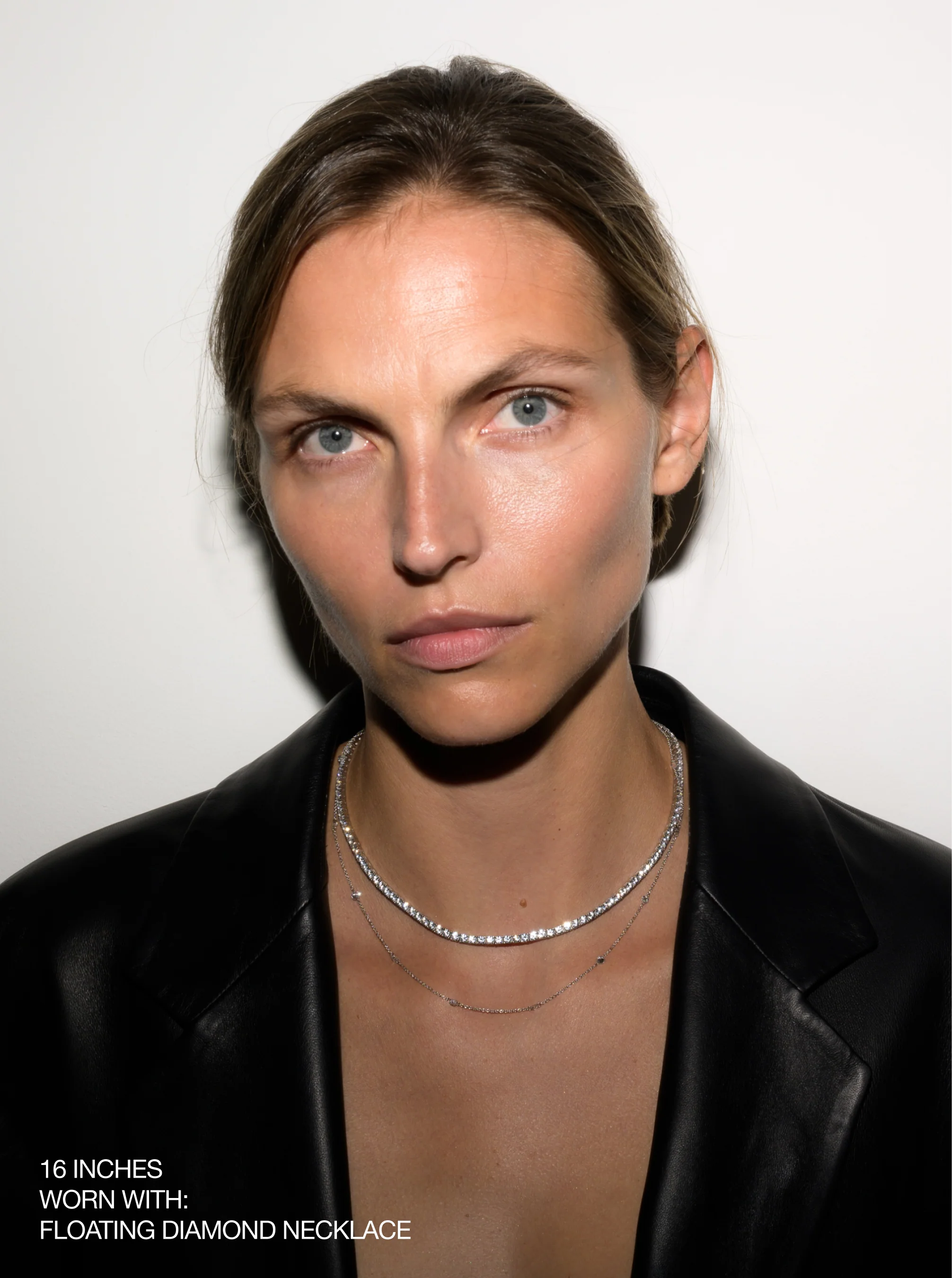 Dorsey - MOSS RIVIÈRE NECKLACE IN 3MM LAB WHITE SAPPHIRE - Image 4