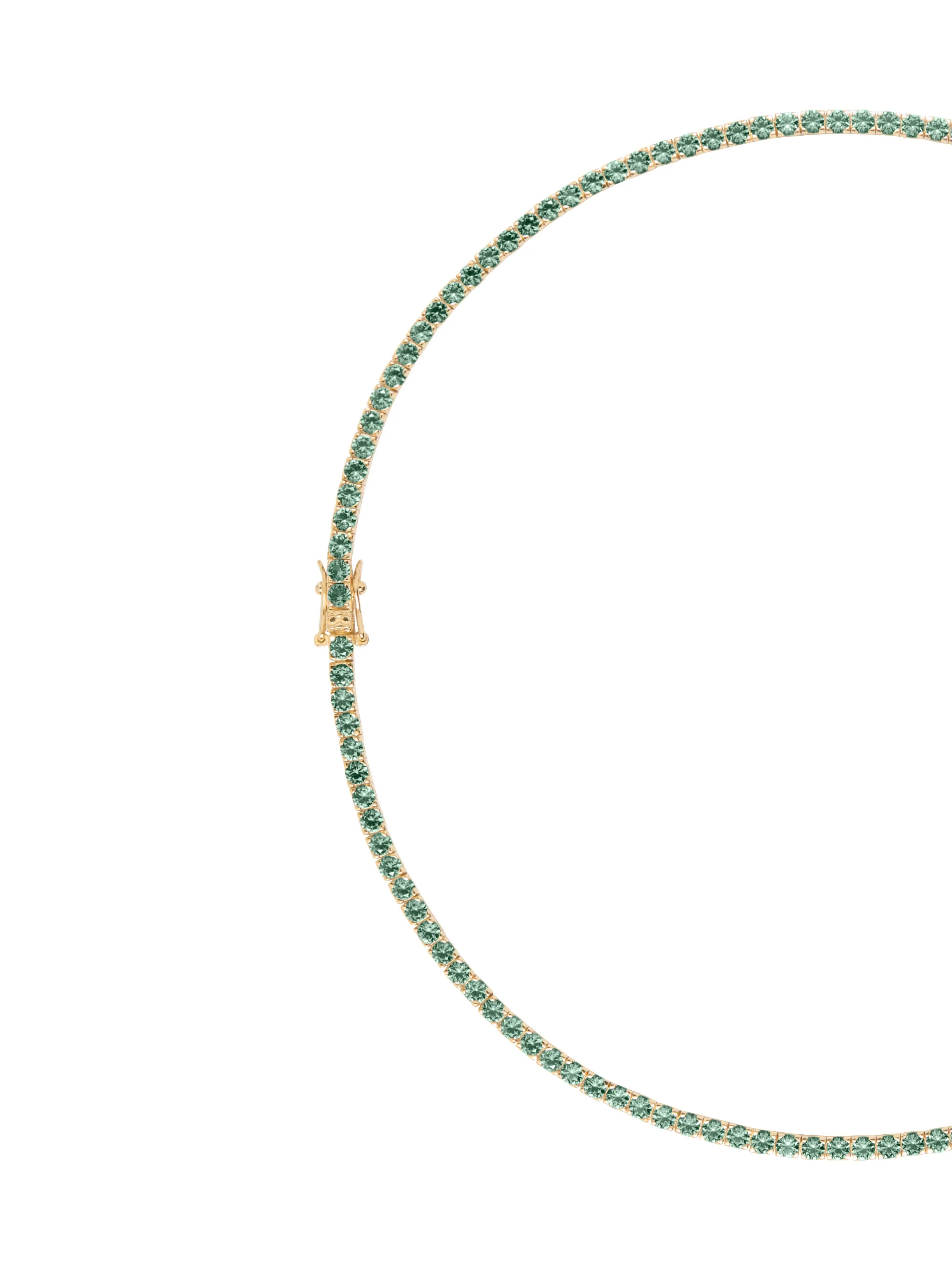 Dorsey - MOSS RIVIÈRE NECKLACE IN 3MM LAB MOSS GREEN TOURMALINE - Image 2