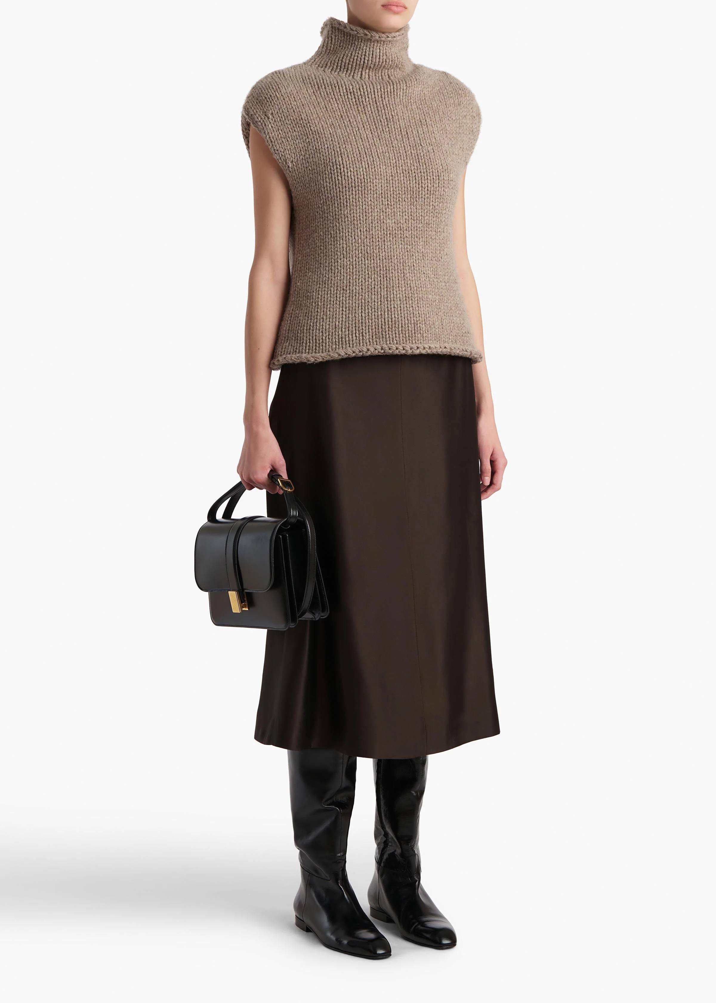 Khaite - Nania Skirt in Bark - Image 9