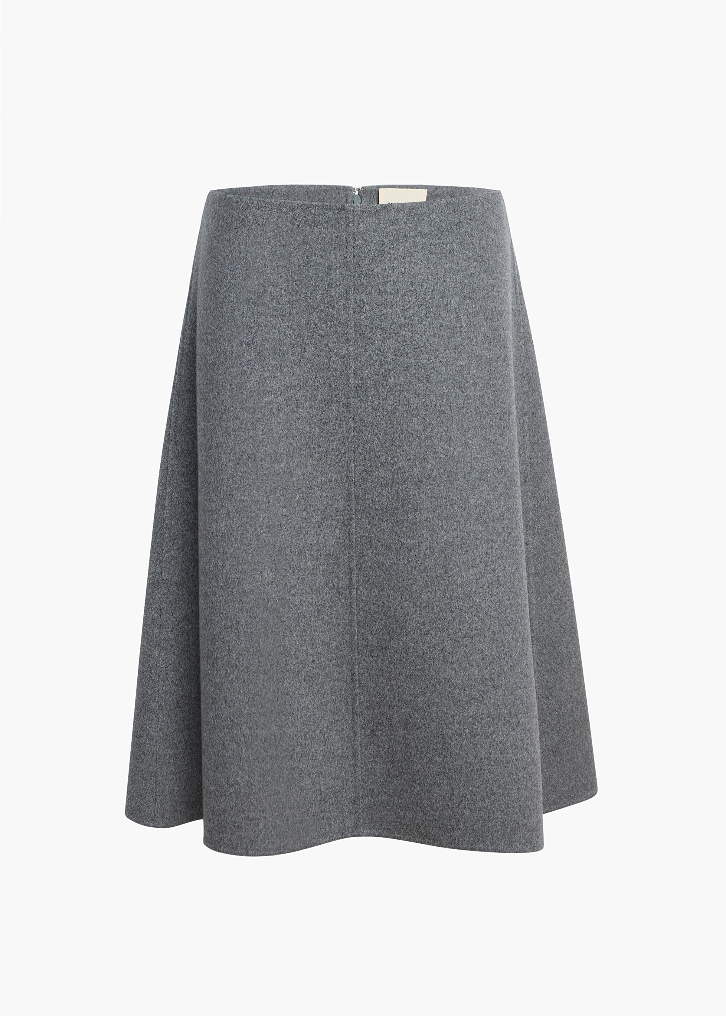 Khaite - Nania Skirt in Grey Melange