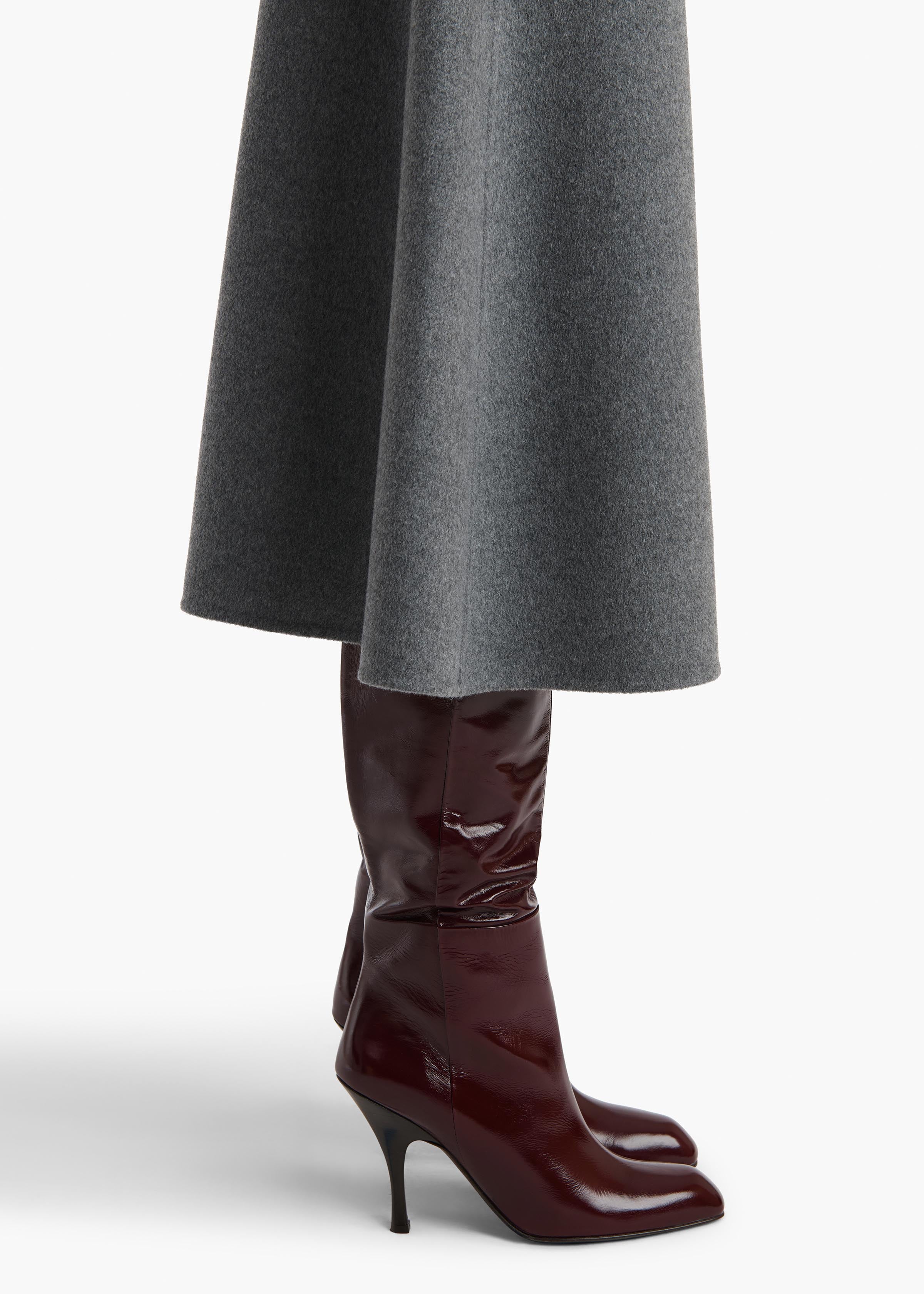 Khaite - Nania Skirt in Grey Melange - Image 13