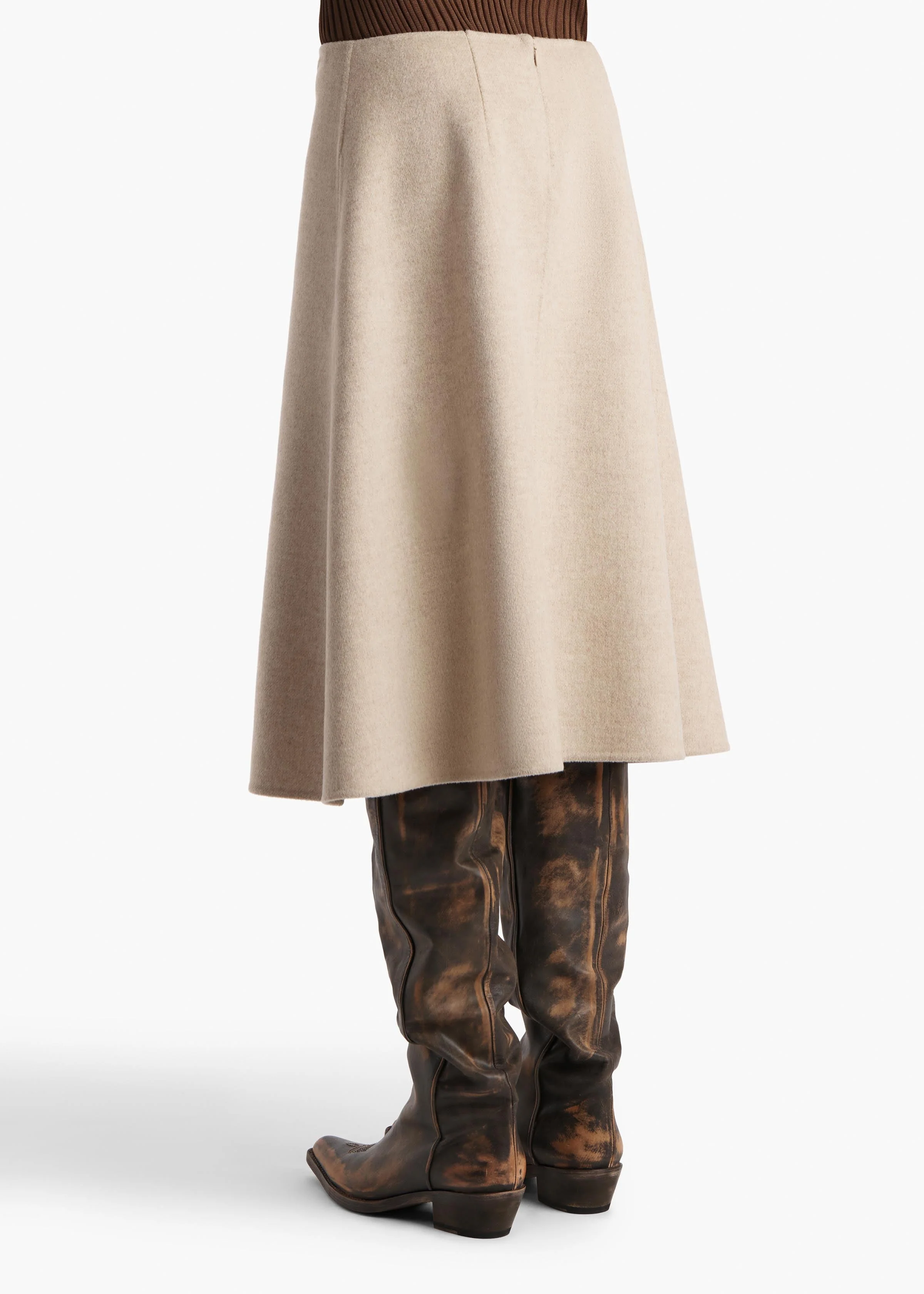 Khaite - Nania Skirt in Oatmeal - Image 11