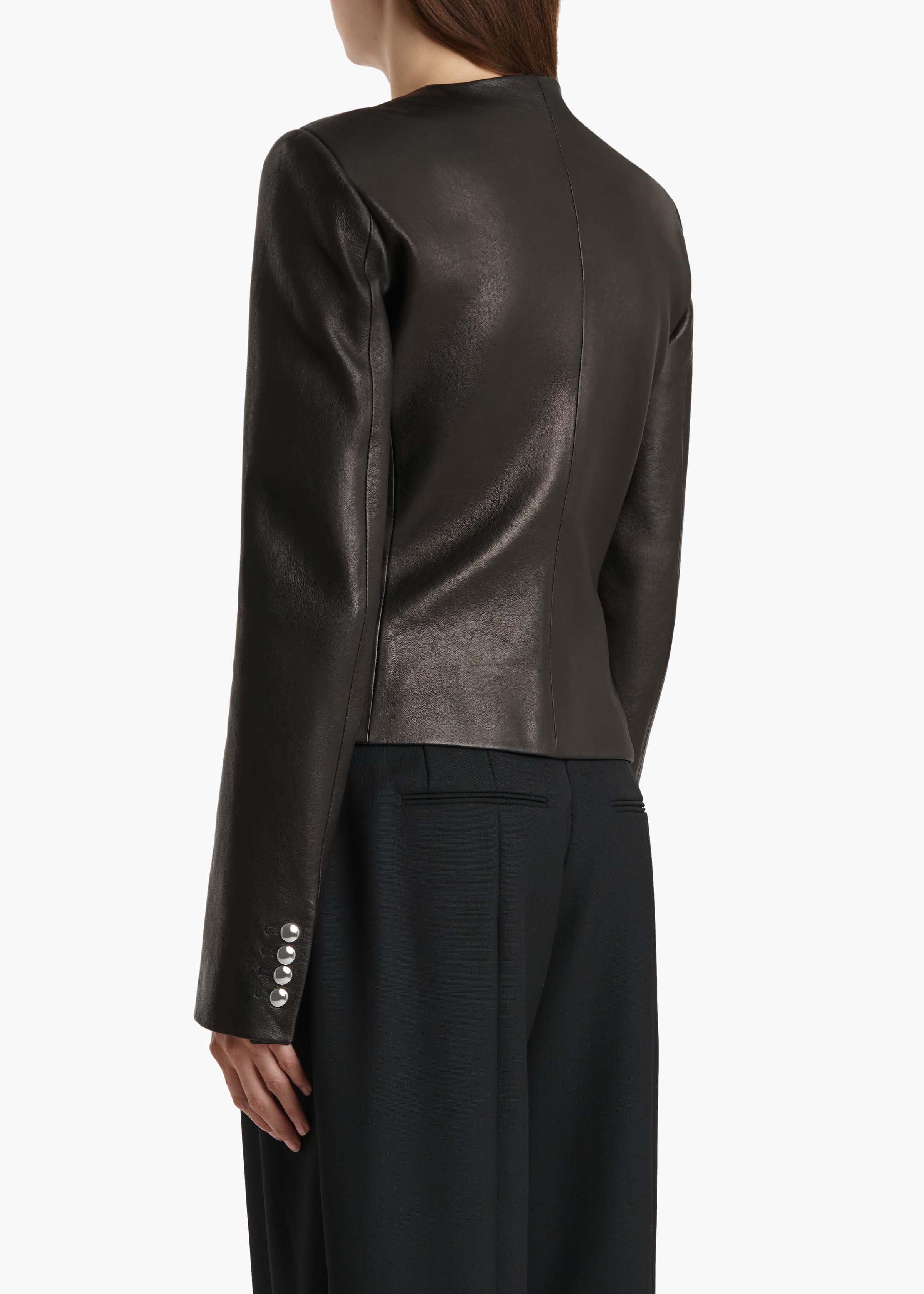 Khaite - Nara Jacket in Black Leather - Image 4