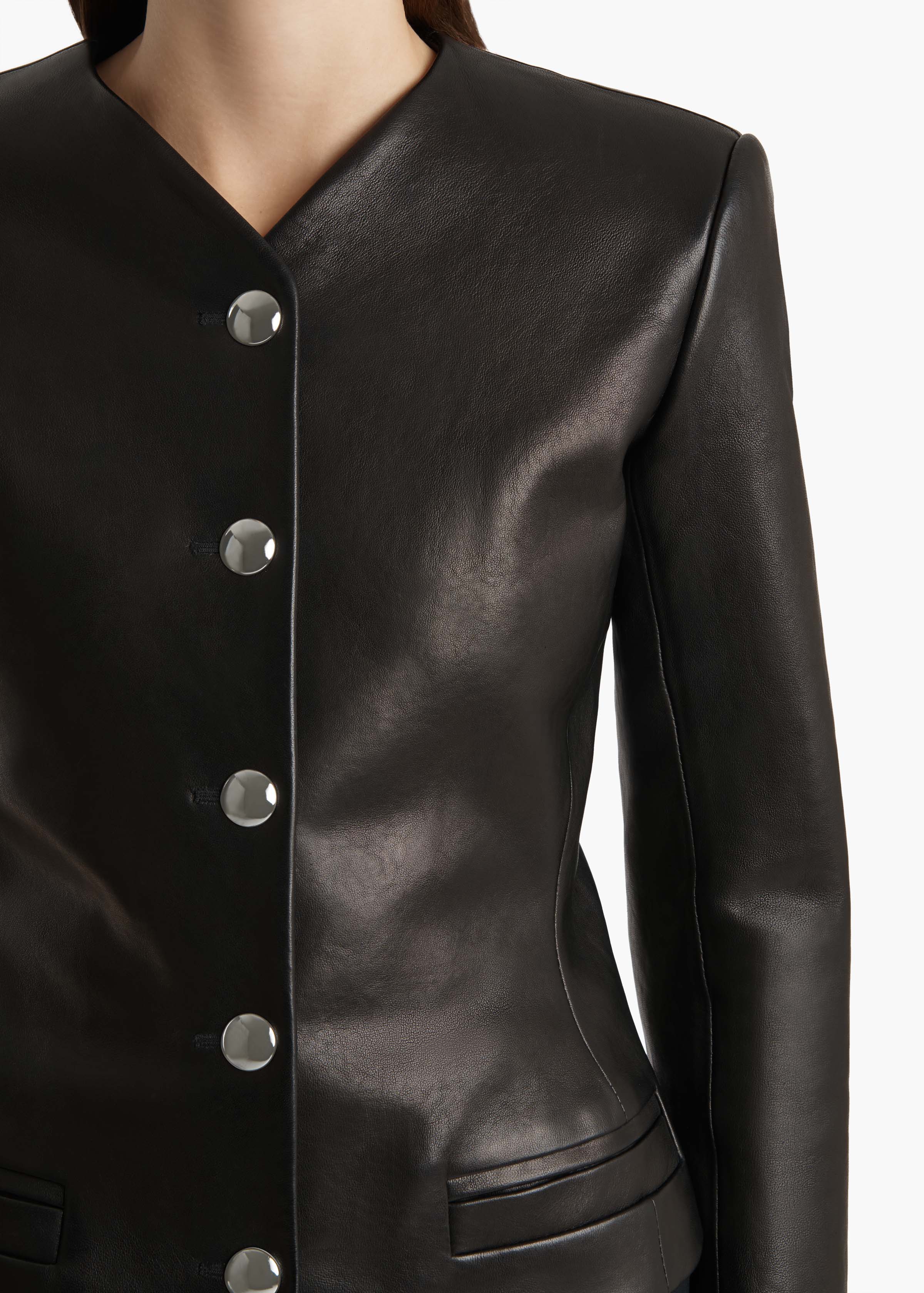Khaite - Nara Jacket in Black Leather - Image 5