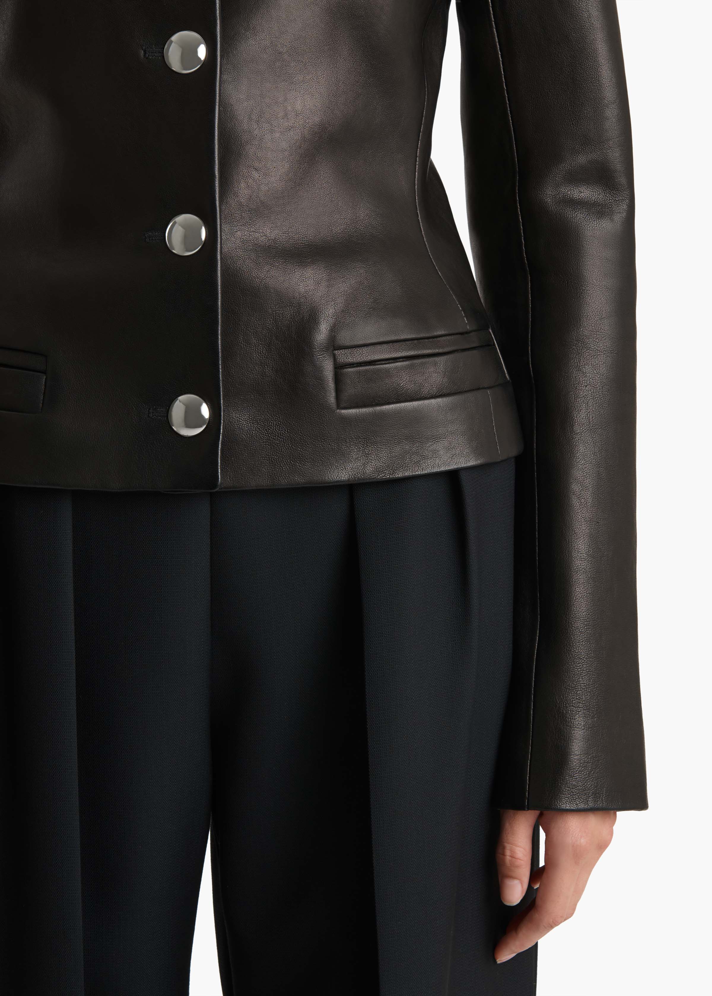Khaite - Nara Jacket in Black Leather - Image 6