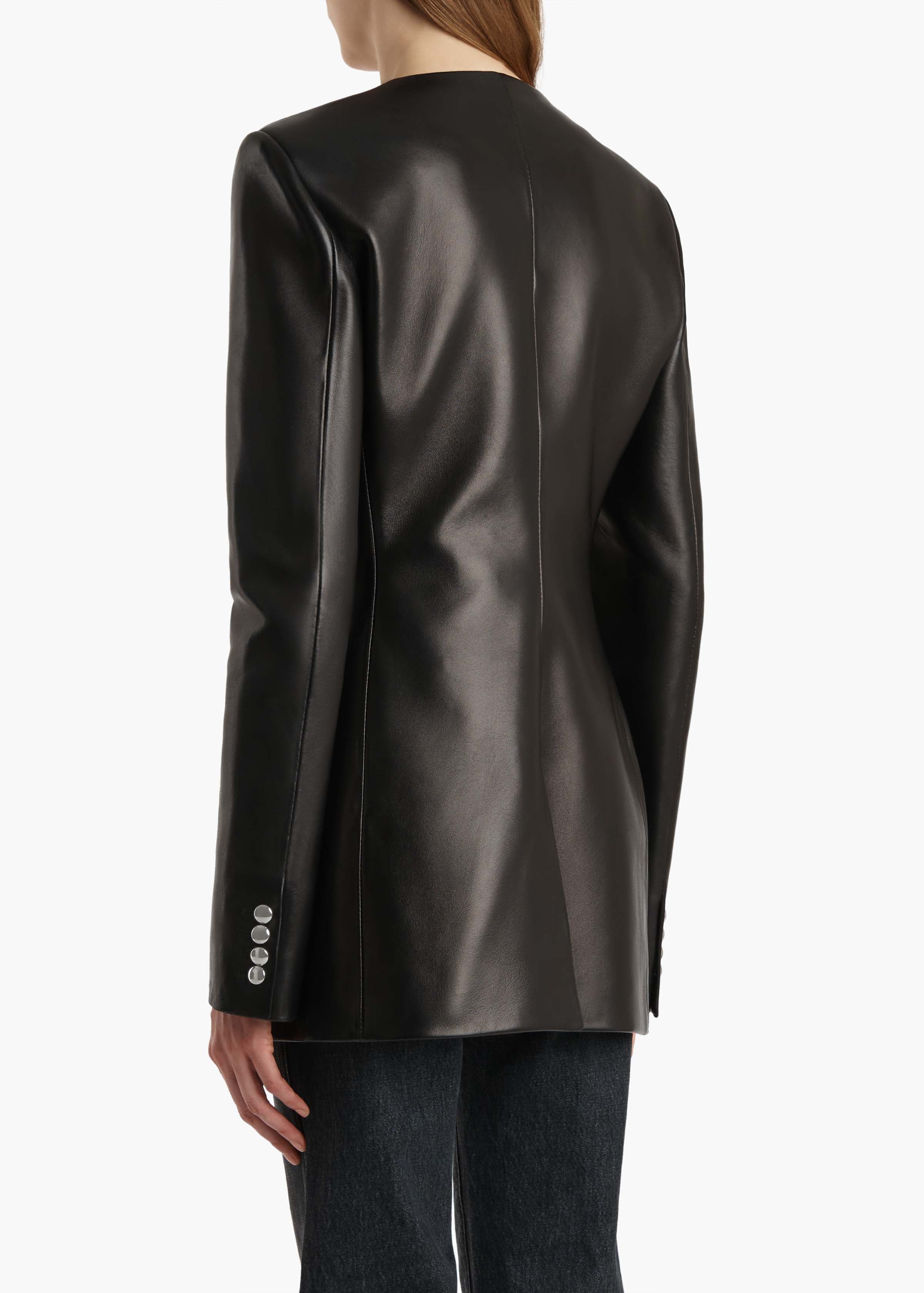 Khaite - Naran Jacket in Black Leather - Image 12