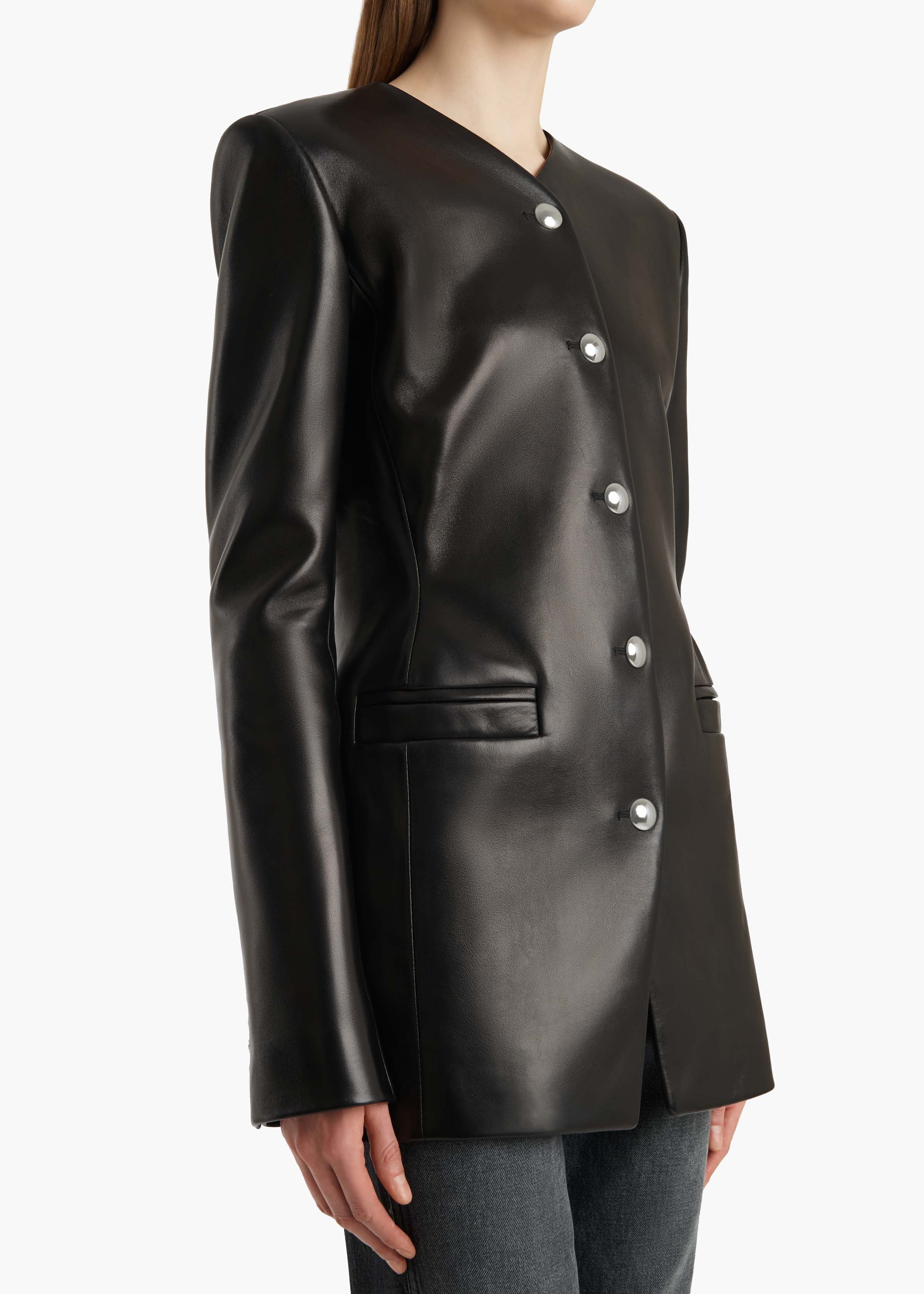 Khaite - Naran Jacket in Black Leather - Image 13
