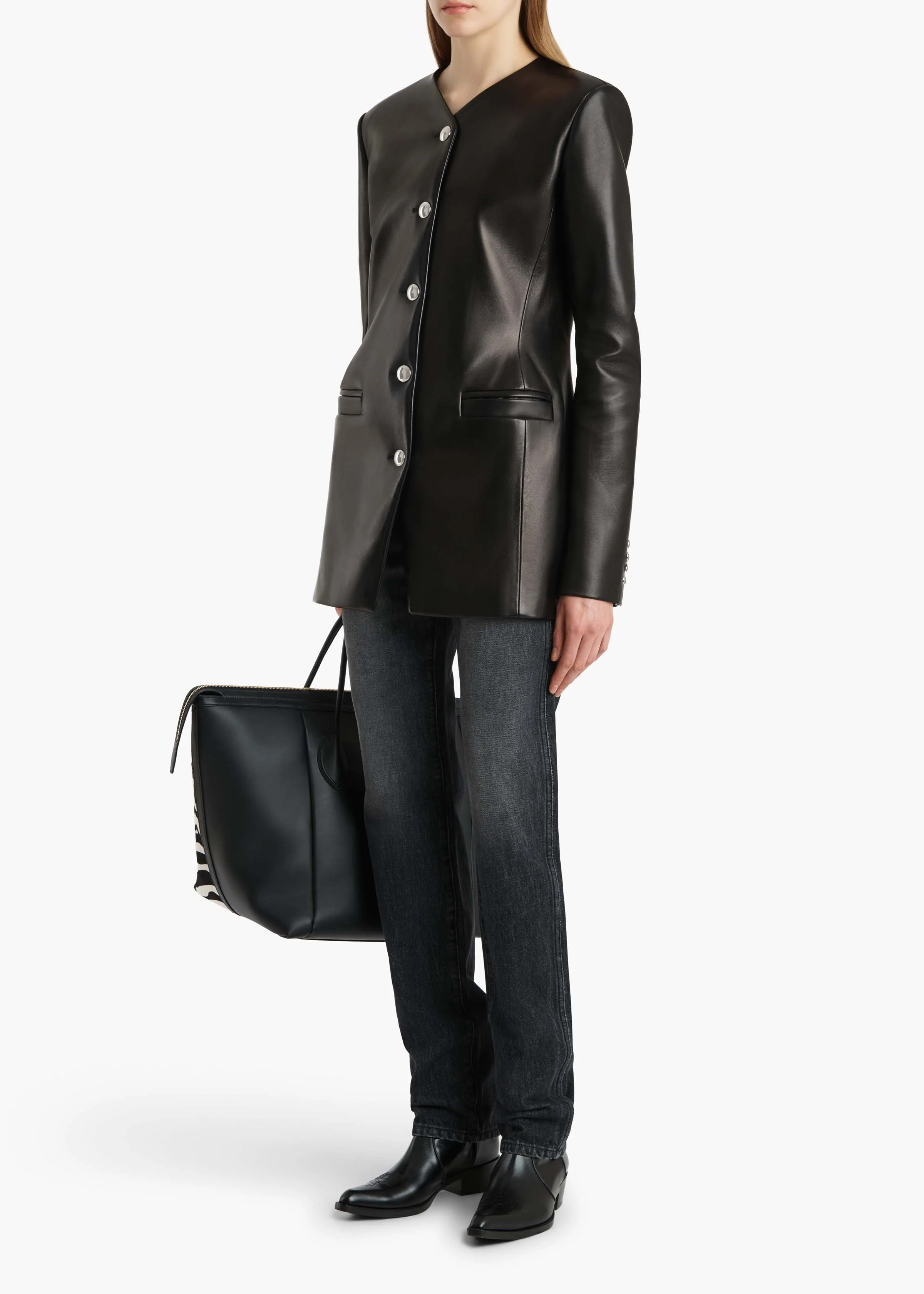Khaite - Naran Jacket in Black Leather - Image 2