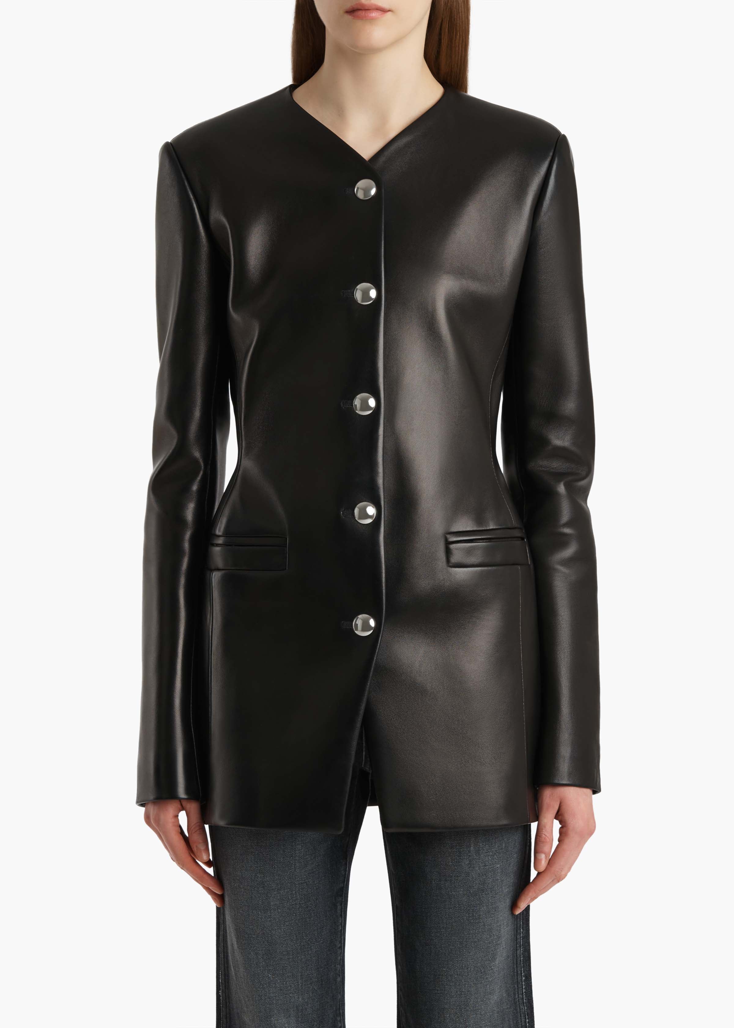 Khaite - Naran Jacket in Black Leather - Image 3
