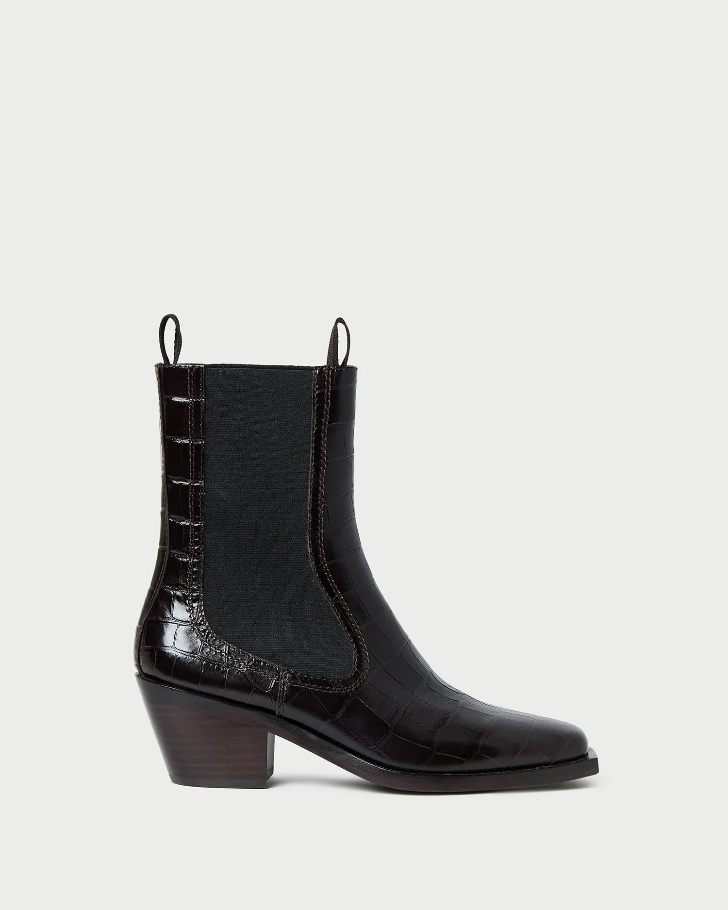 Loeffler Randall - Nat Crocodile Leather Ankle Boot