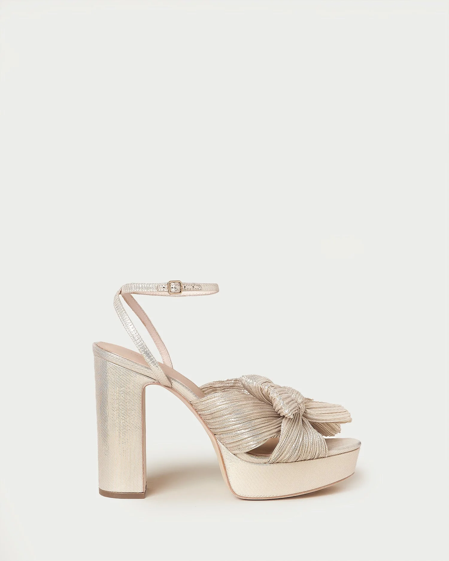 Loeffler Randall - Natalia Platinum Platform Bow Heel - Image 4