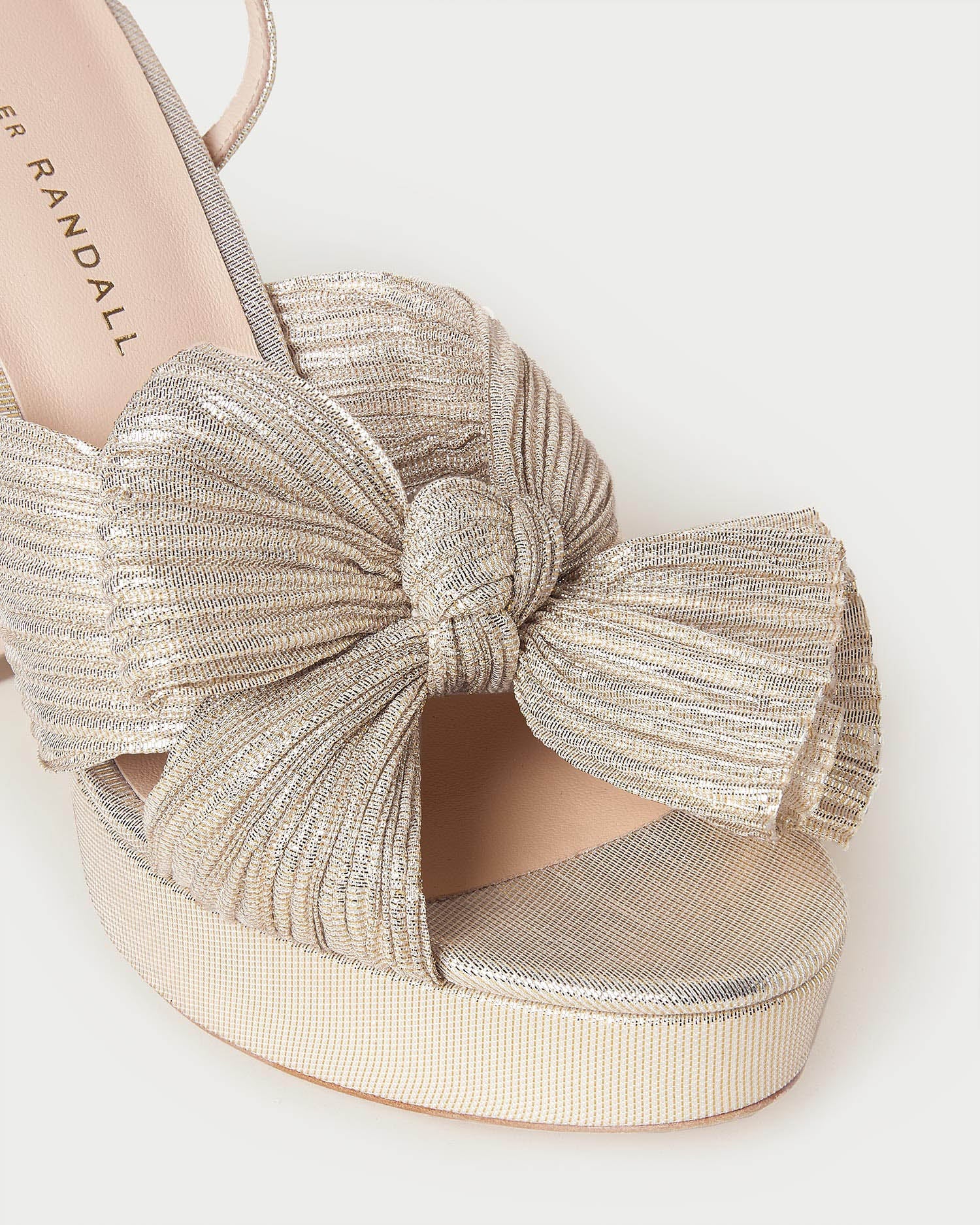 Loeffler Randall - Natalia Platinum Platform Bow Heel - Image 5