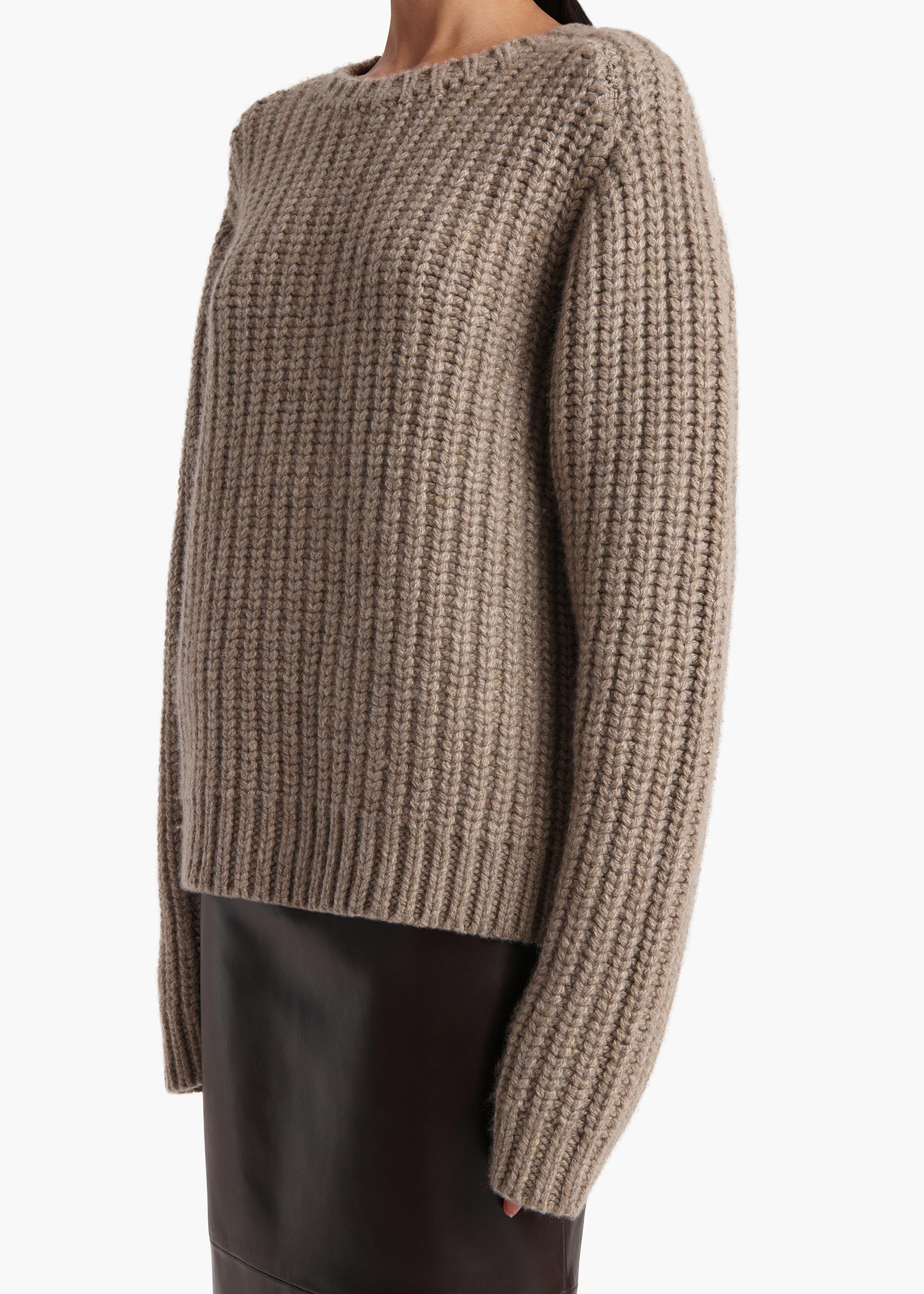 Khaite - Natt Sweater in Sepia - Image 5