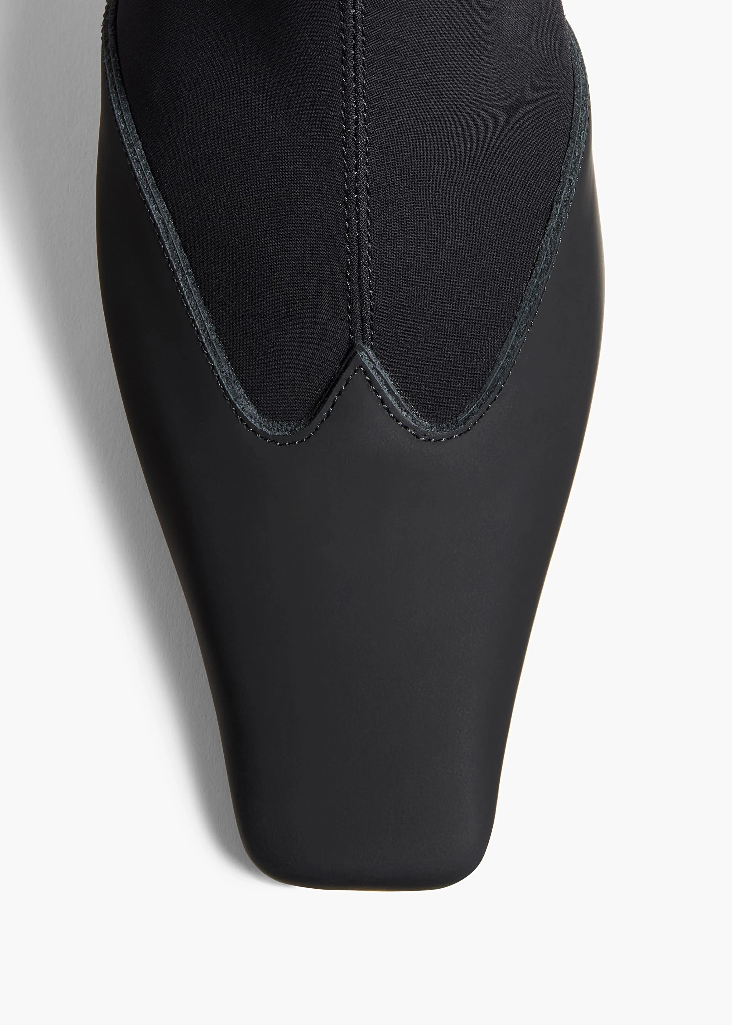 Khaite - Nevada Stretch Low Boot in Black Nylon - Image 4