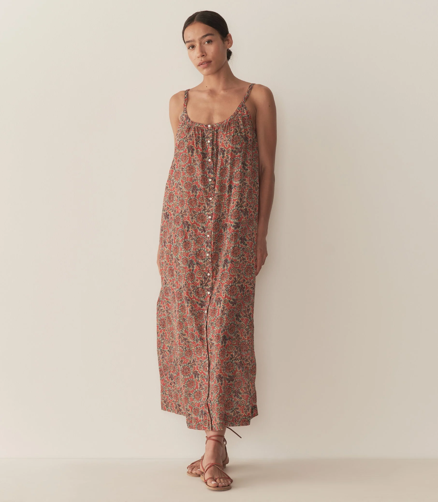 DÔEN - NEVITA DRESS -- L'ORANGE SOLEIL FLEURIT - Image 3