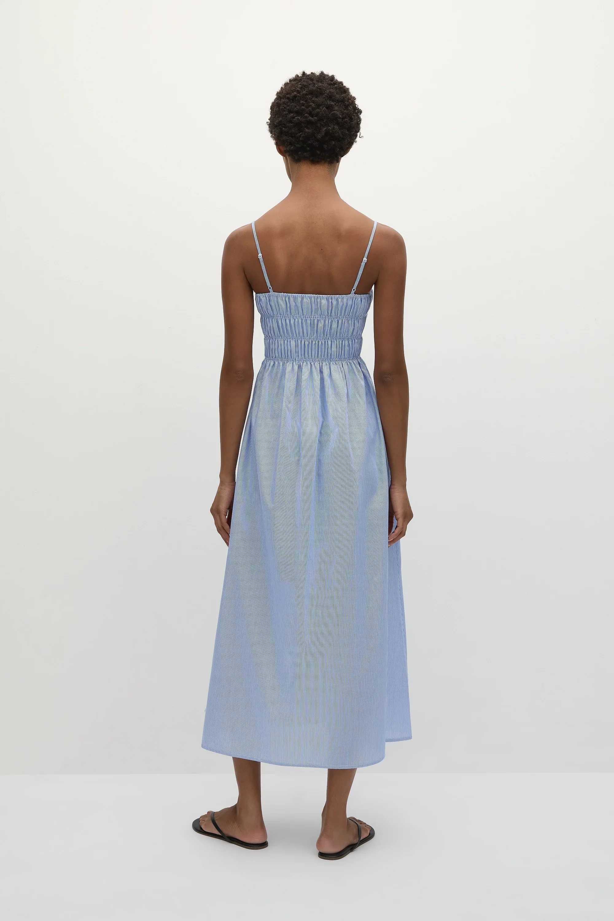 Faithfull - Nica Midi Dress Soft Blue Stripe - Final Sale - Image 4