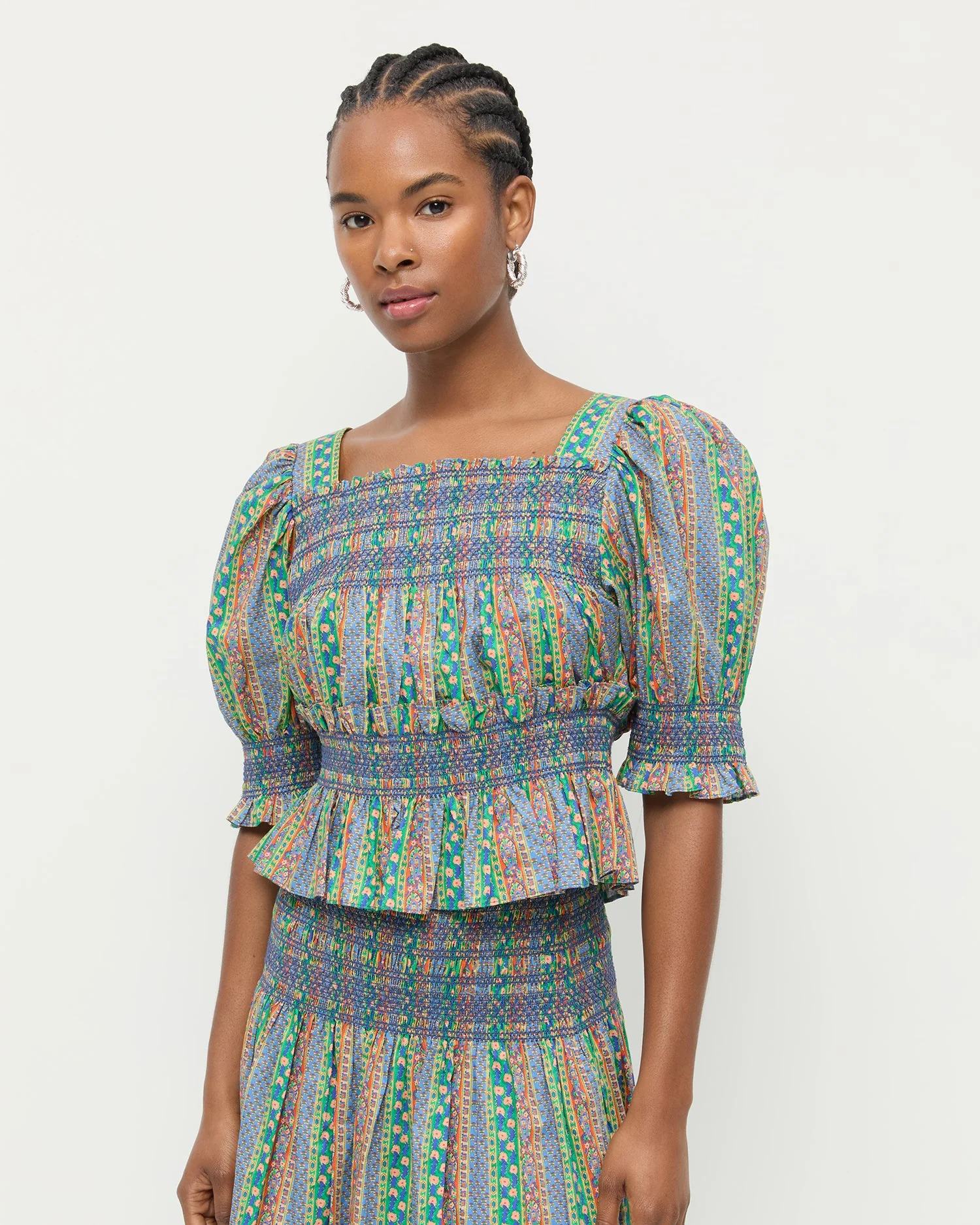 Loeffler Randall - Nicola Smocked Blouse