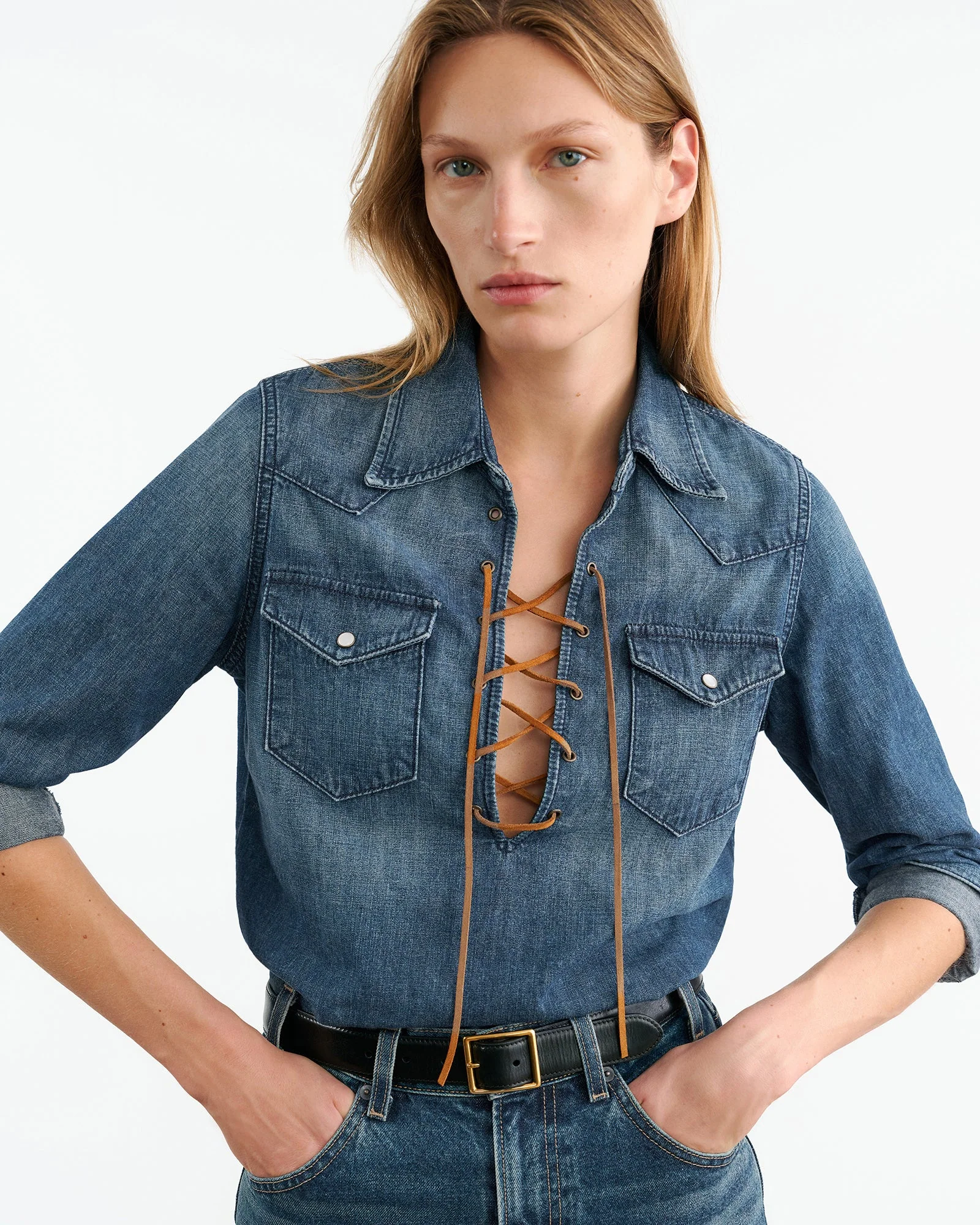 Nili Lotan - COLLINS DENIM SHIRT - Image 3