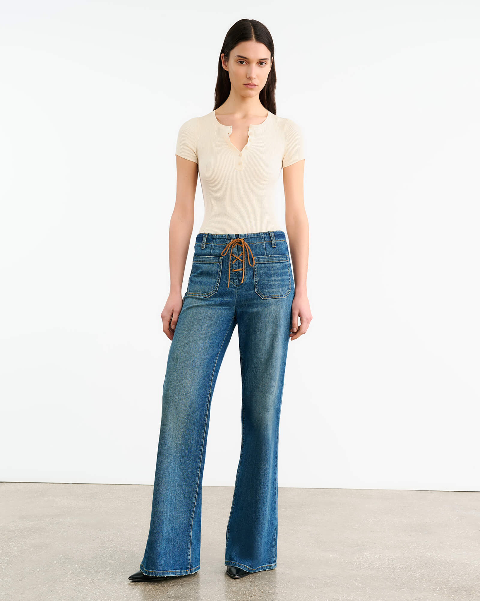 Nili Lotan - FLORENCE LACE UP JEAN - Image 2