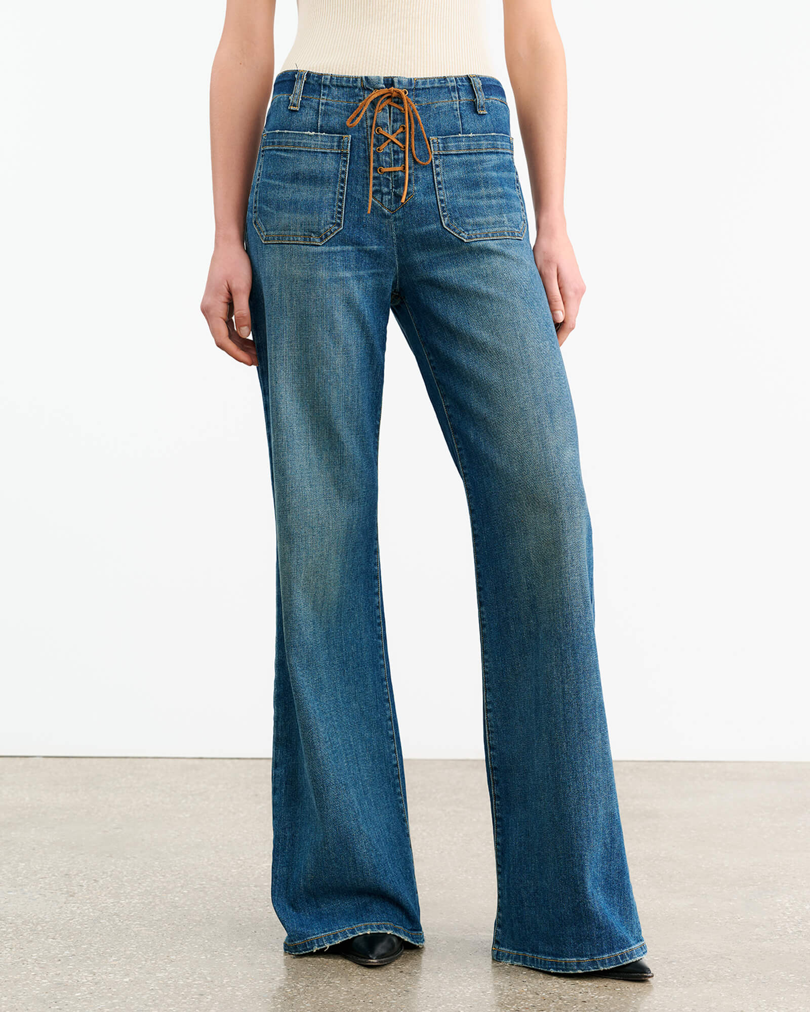 Nili Lotan - FLORENCE LACE UP JEAN - Image 4