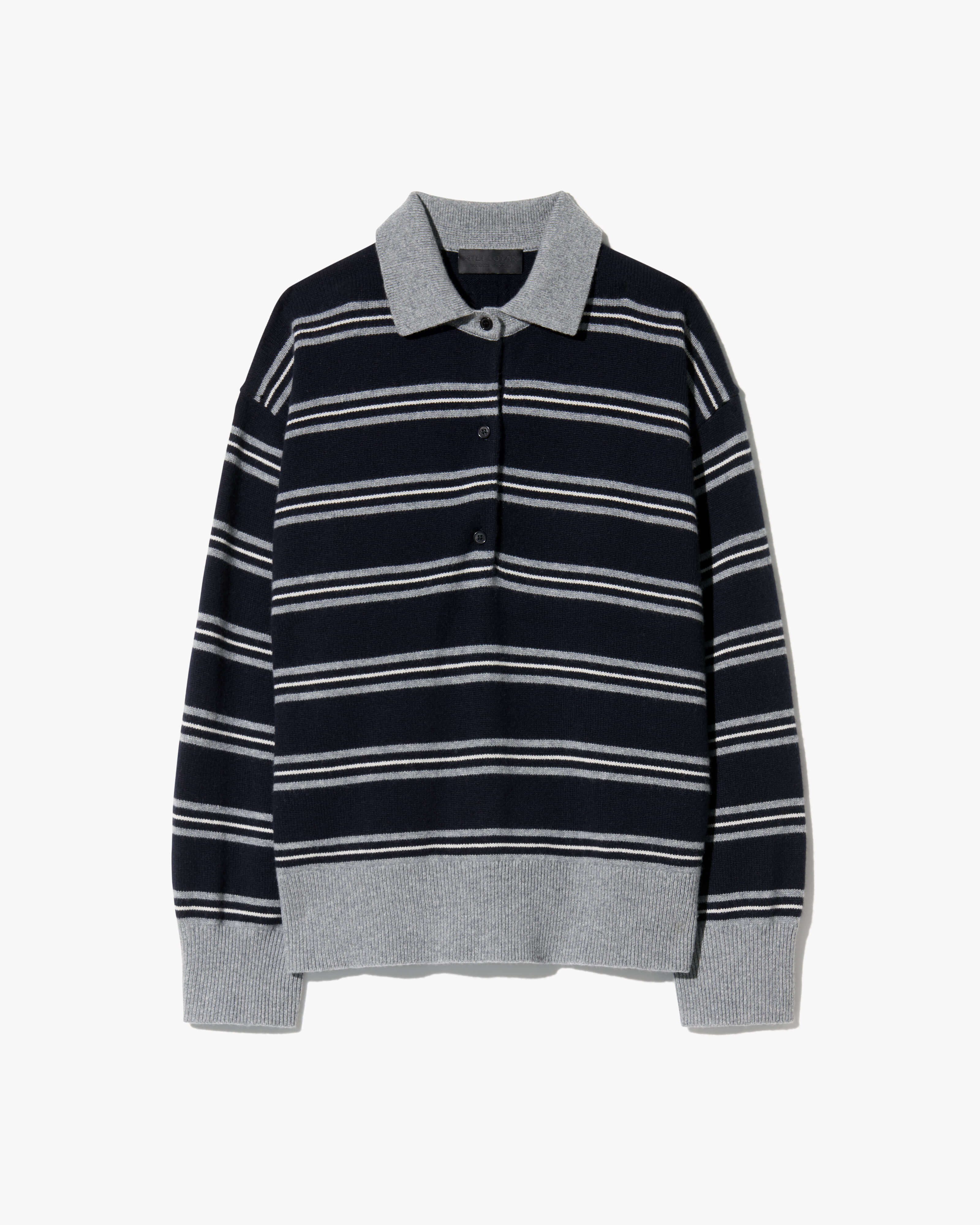 Nili Lotan - GALVEZ STRIPE CASHMERE POLO