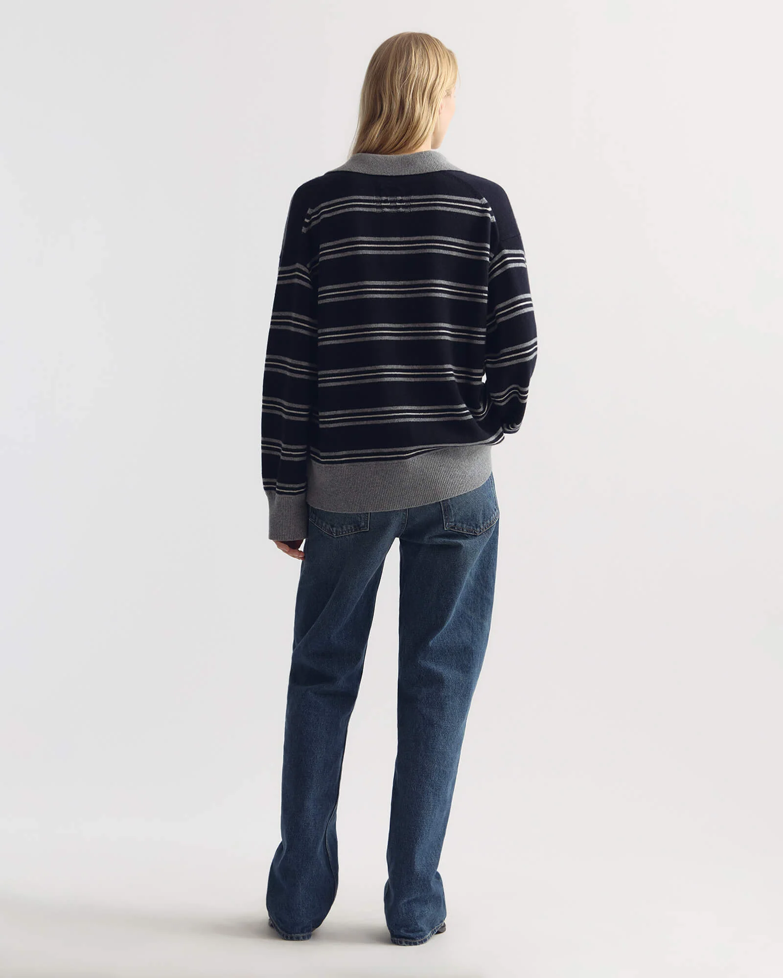 Nili Lotan - GALVEZ STRIPE CASHMERE POLO - Image 5