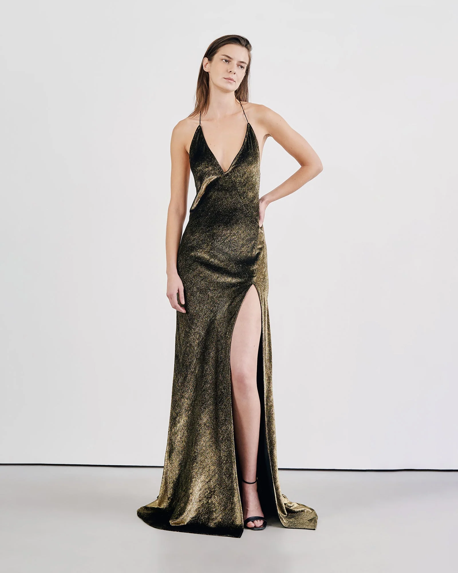 Nili Lotan - GOLD VELVET KATIE GOWN