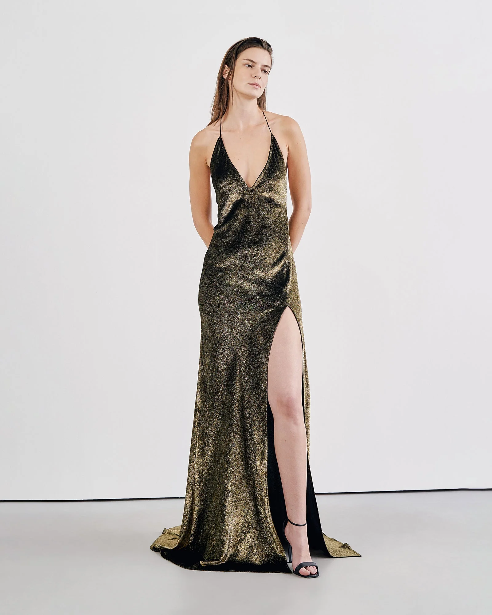 Nili Lotan - GOLD VELVET KATIE GOWN - Image 3