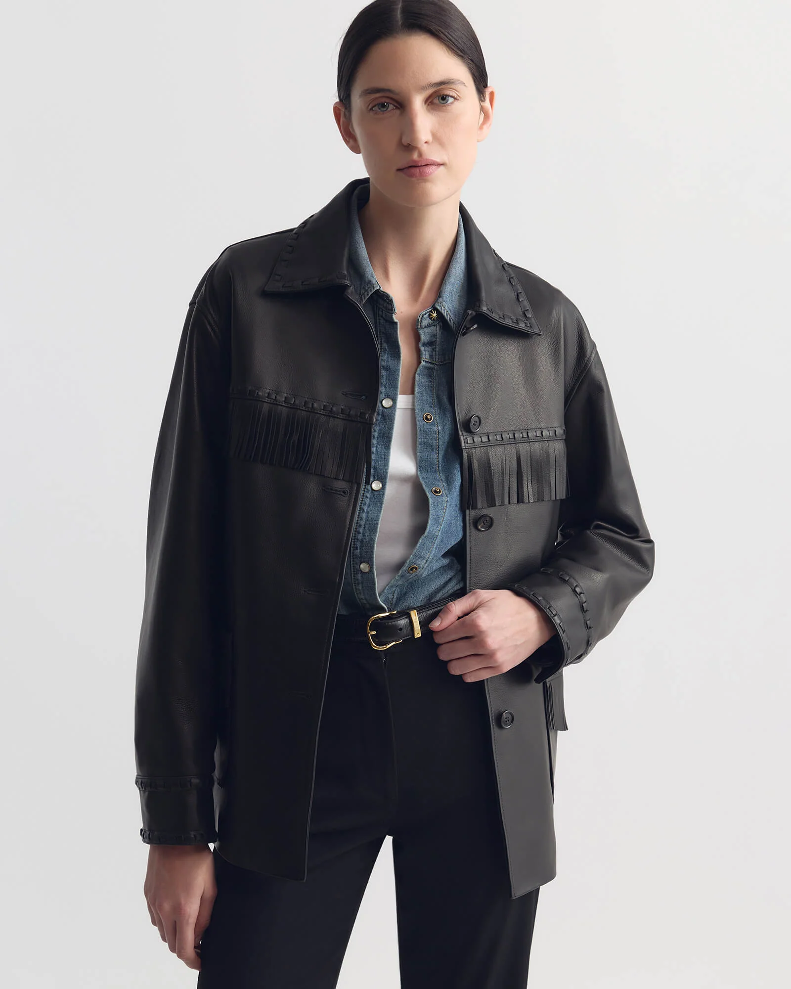 Nili Lotan - GUS FRINGE LEATHER JACKET - Image 2