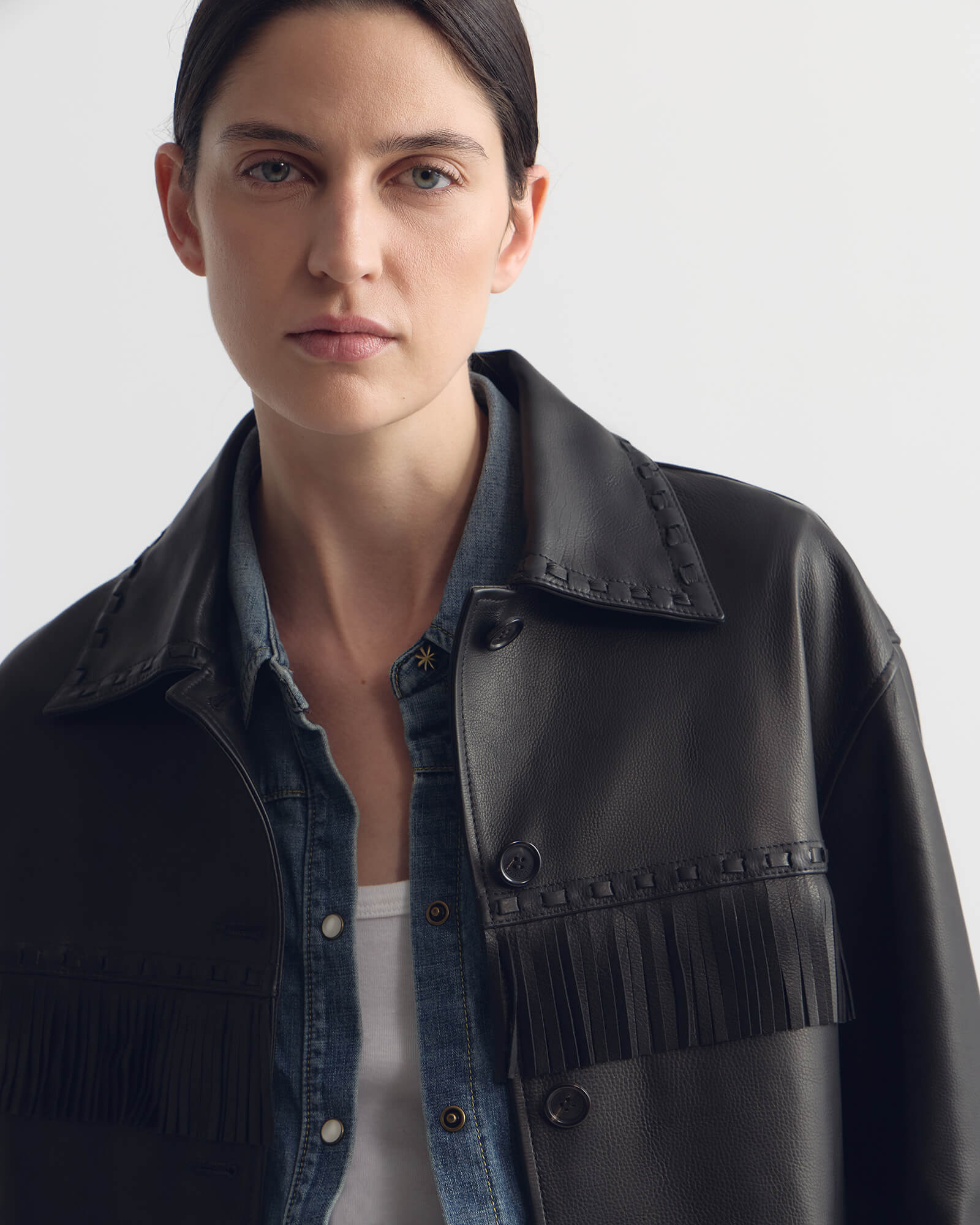 Nili Lotan - GUS FRINGE LEATHER JACKET - Image 3