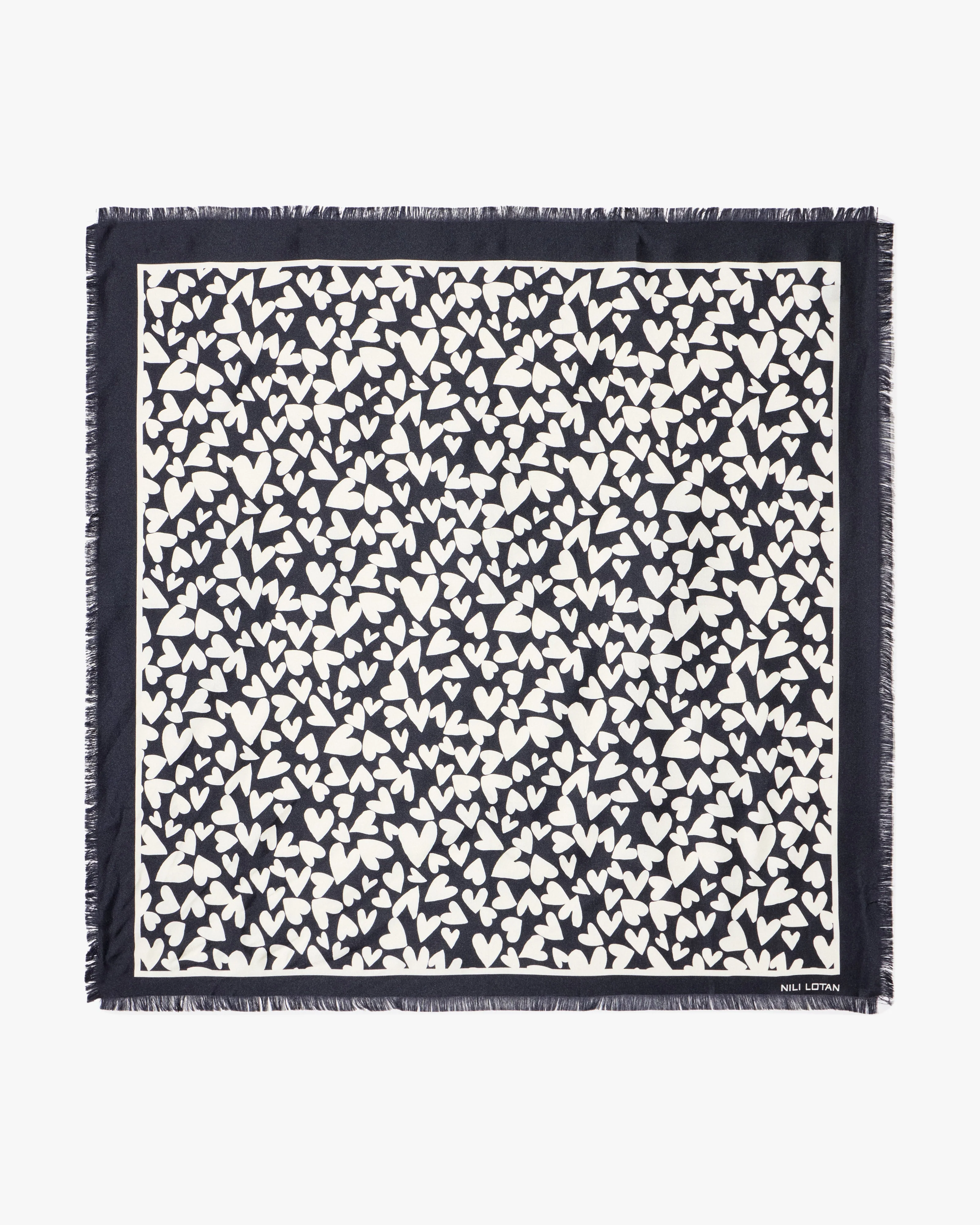 Nili Lotan - HEART SILK TWILL SCARF
