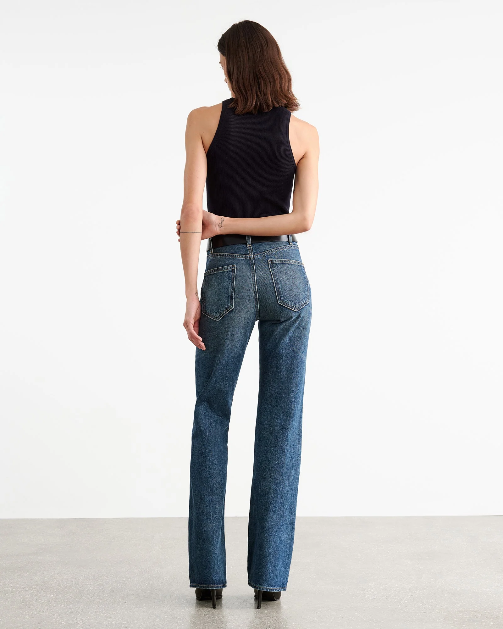 Nili Lotan - JOAN LEATHER COMBO JEAN - Image 6