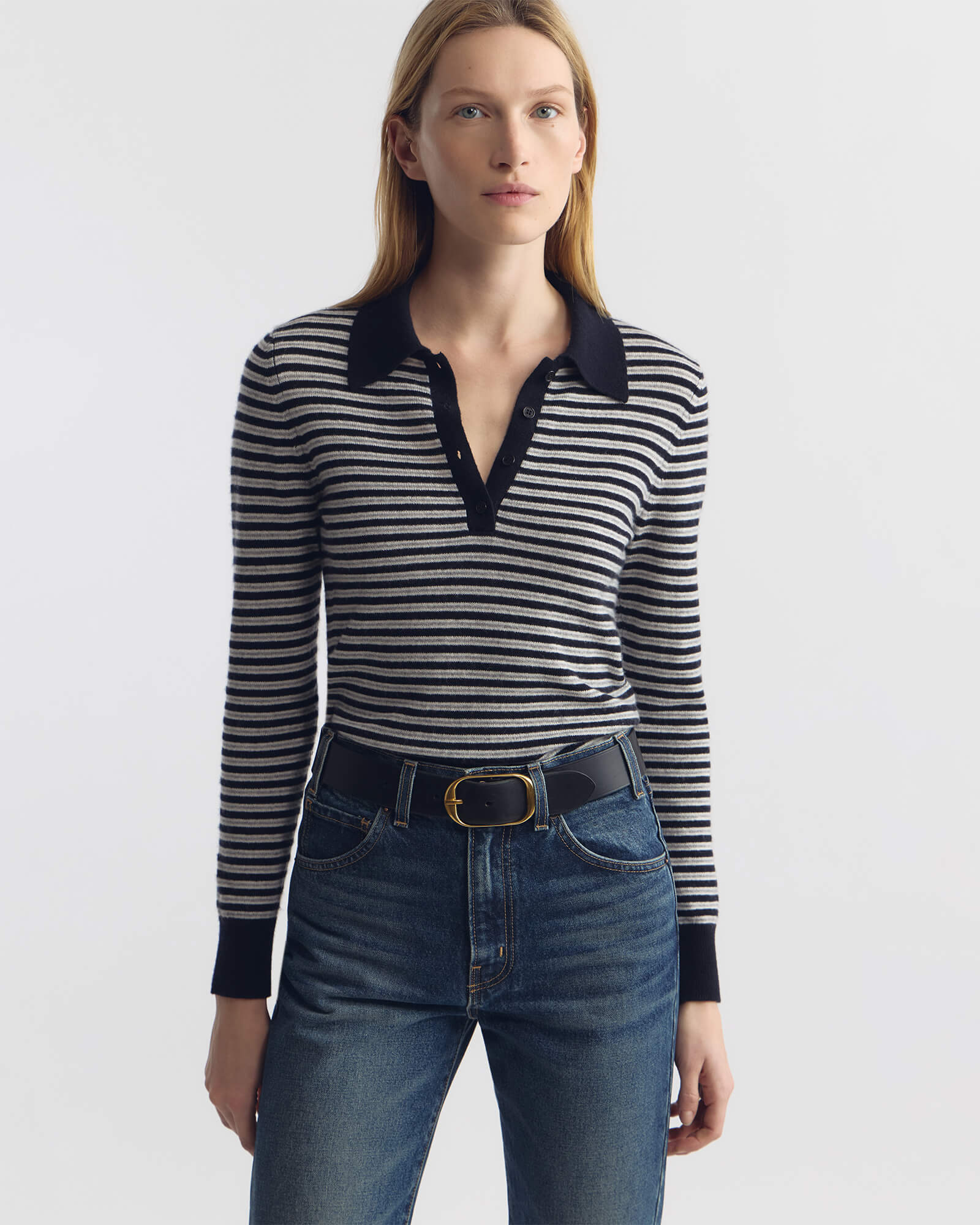Nili Lotan - PRESCOTT STRIPE CASHMERE POLO - Image 2