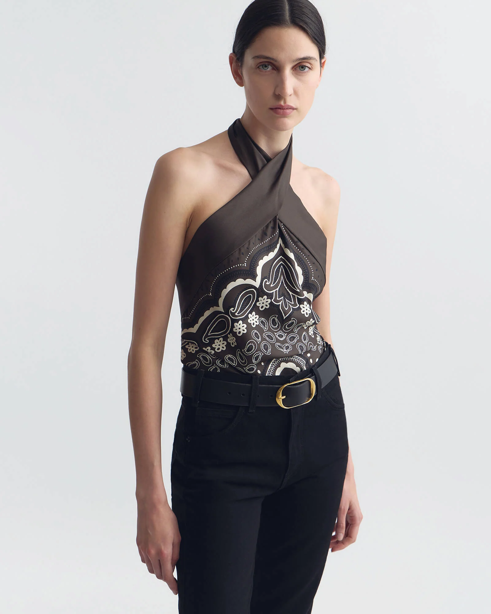 Nili Lotan - SOLAL SILK HALTERNECK TOP
