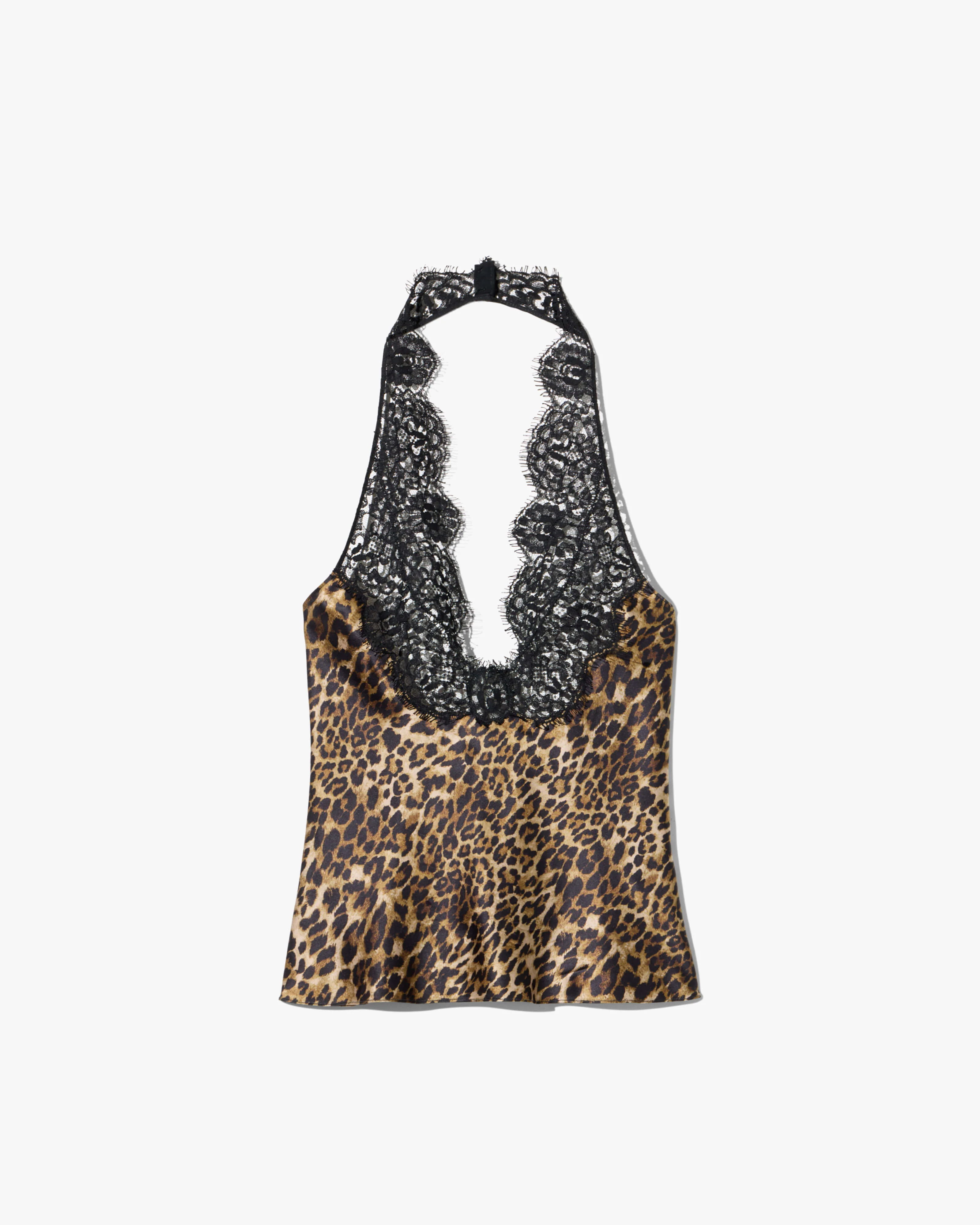 Nili Lotan - TEO LACE HALTERNECK SILK TOP
